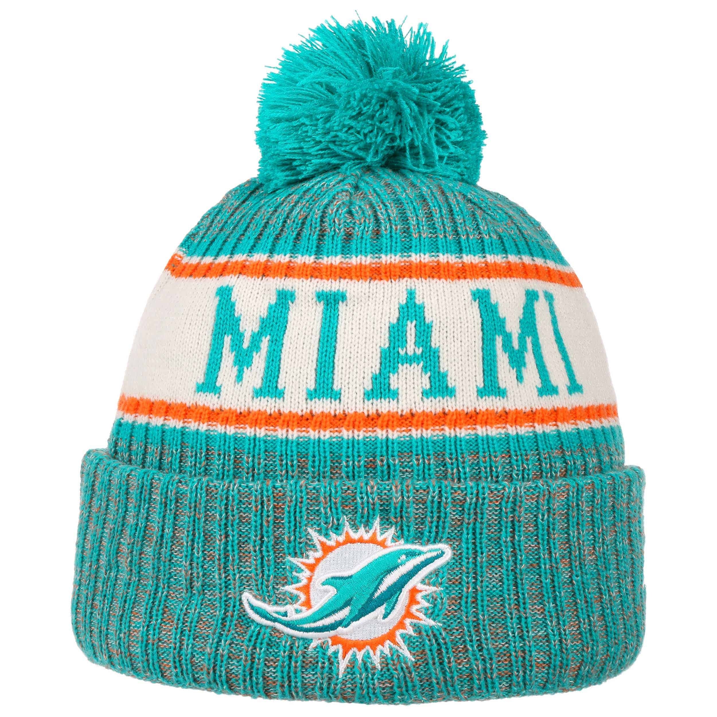 On-Field 18 Dolphins Beanie Hat by New 