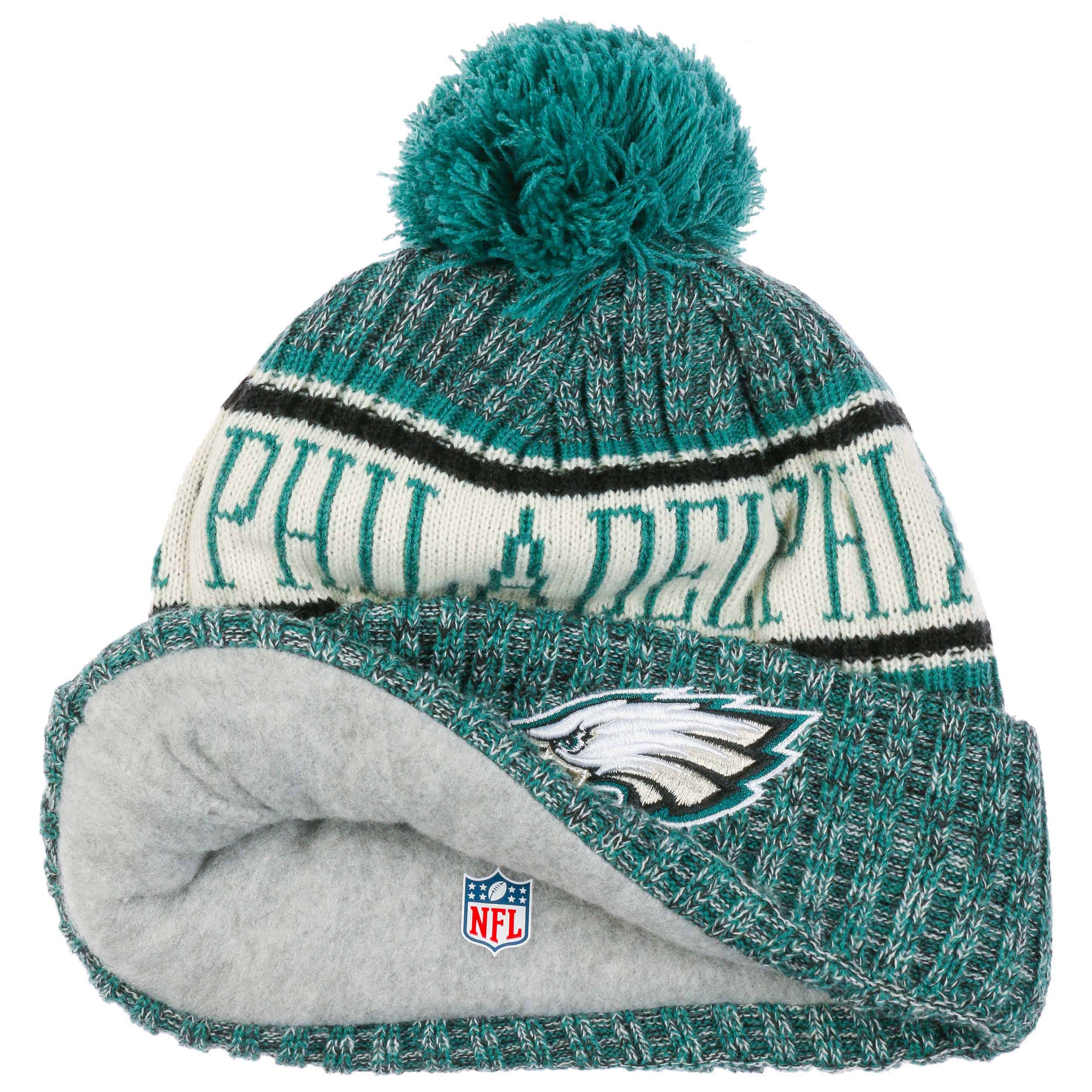 New Era Midnight Philadelphia Eagles 2022 Sideline Ink Dye Cuffed Knit Hat  - Green