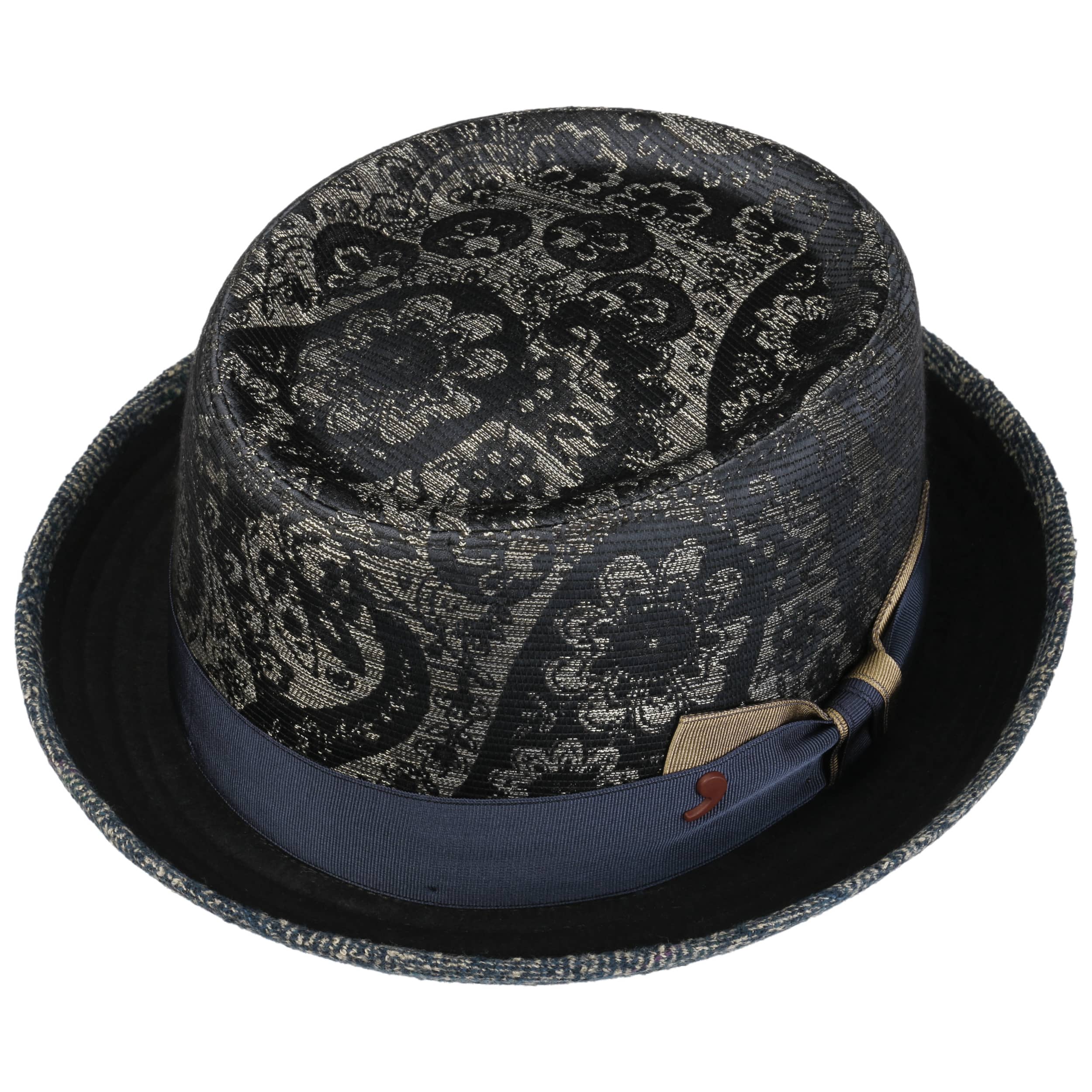 Paisley Pork Pie Cloth Hat By Alfonso Deste