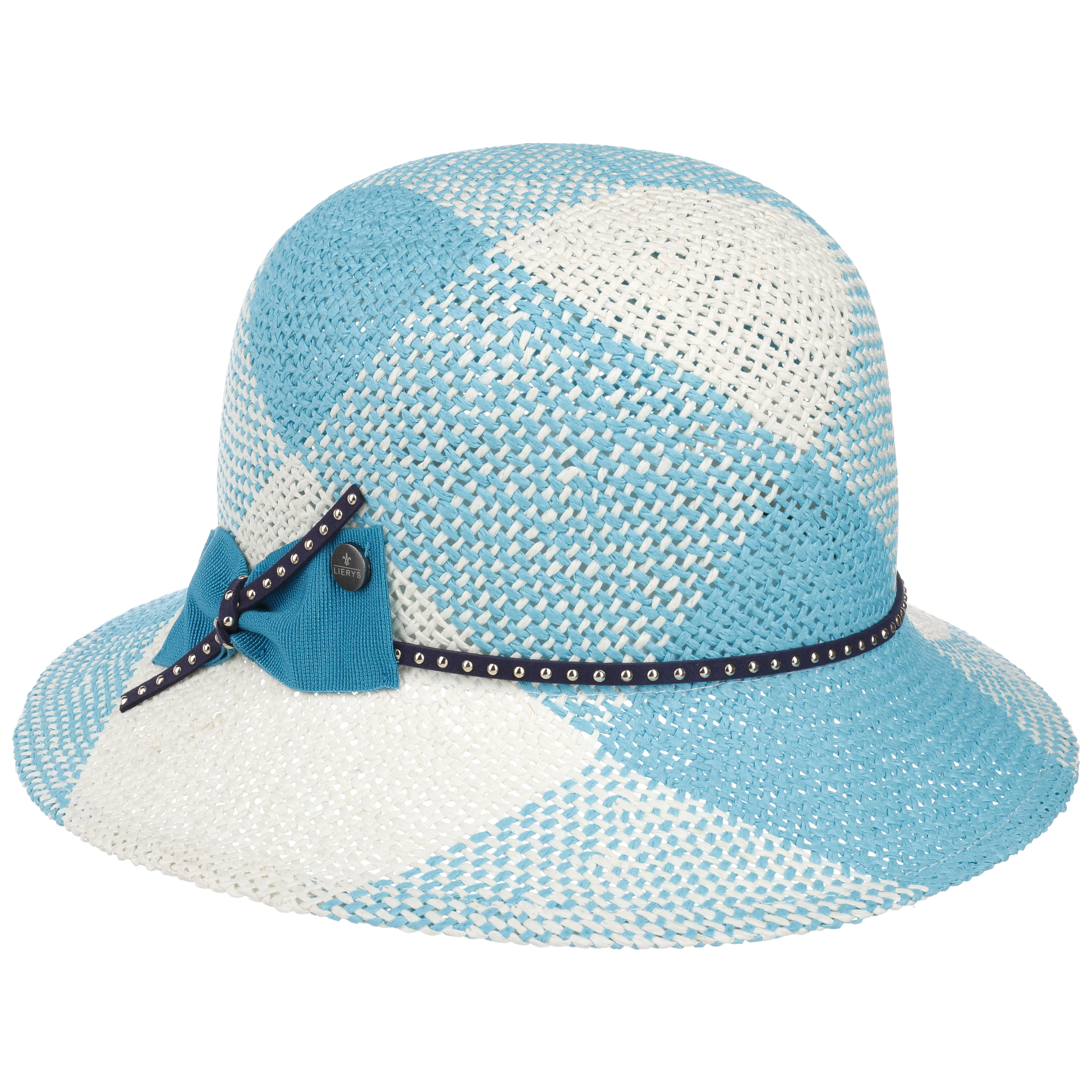 turquoise straw hat