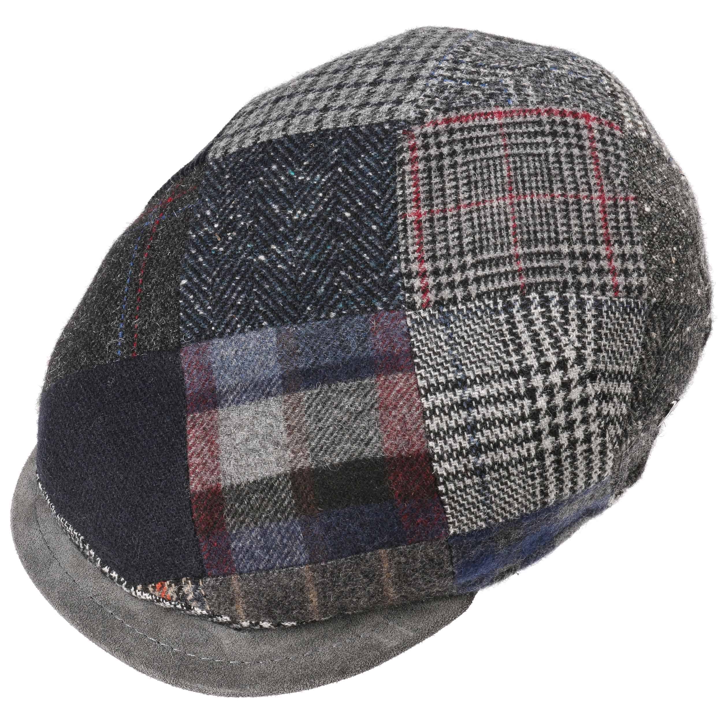 Patchwork Flat Cap Leather Peak by Lierys 44,95