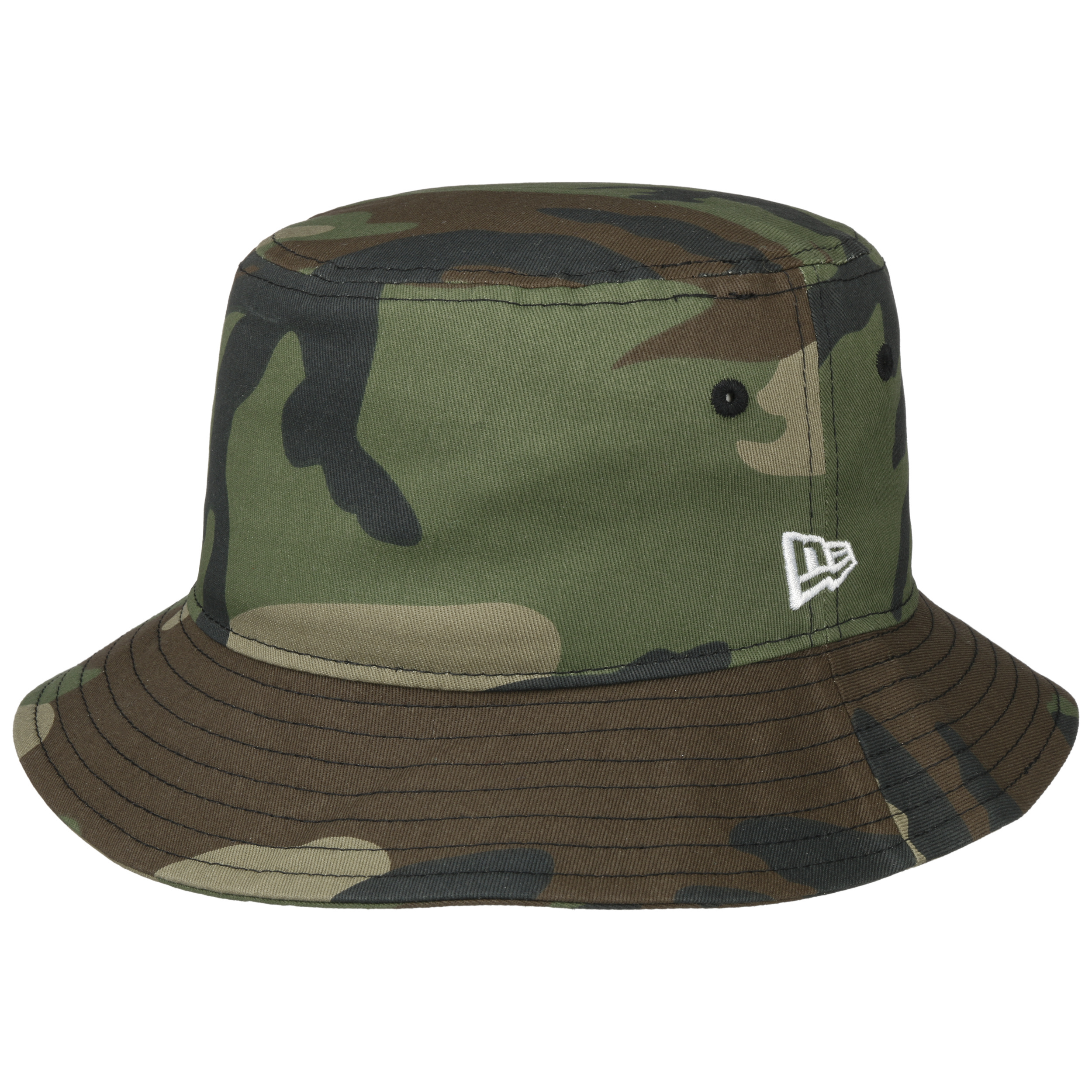 Patterned Tapered Camo Bucket Cloth Hat by New Era