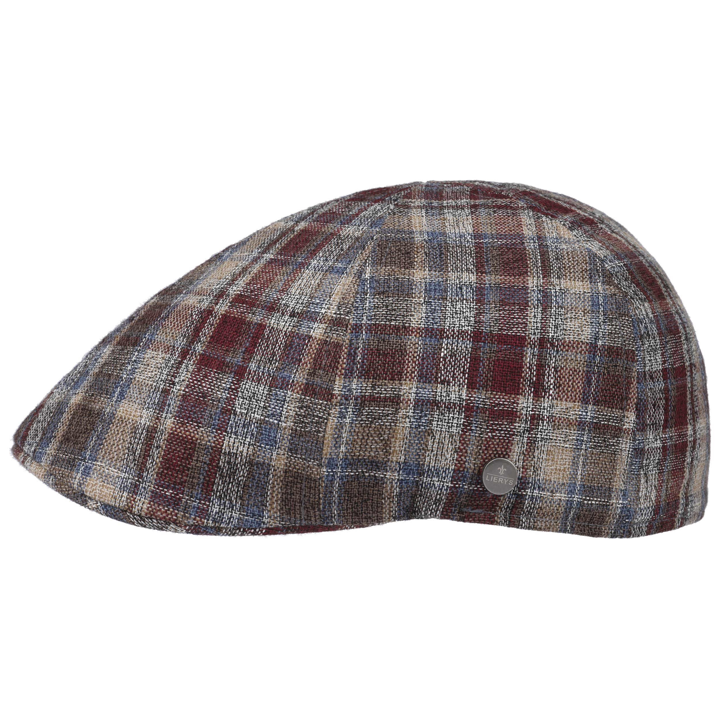 Pavelo Linen Check Flat Cap by Lierys - 43,95