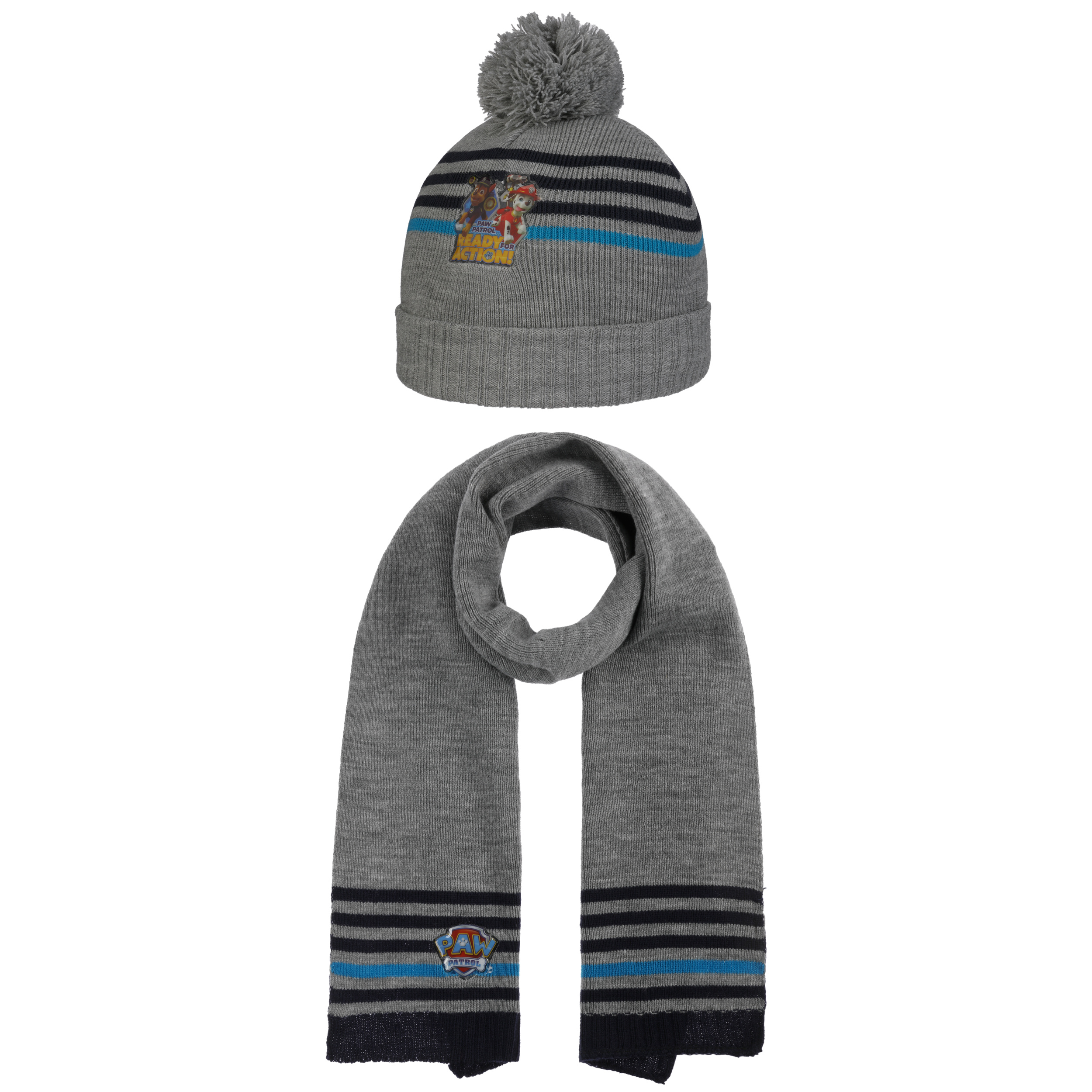 Grey bobble hat and hot sale scarf