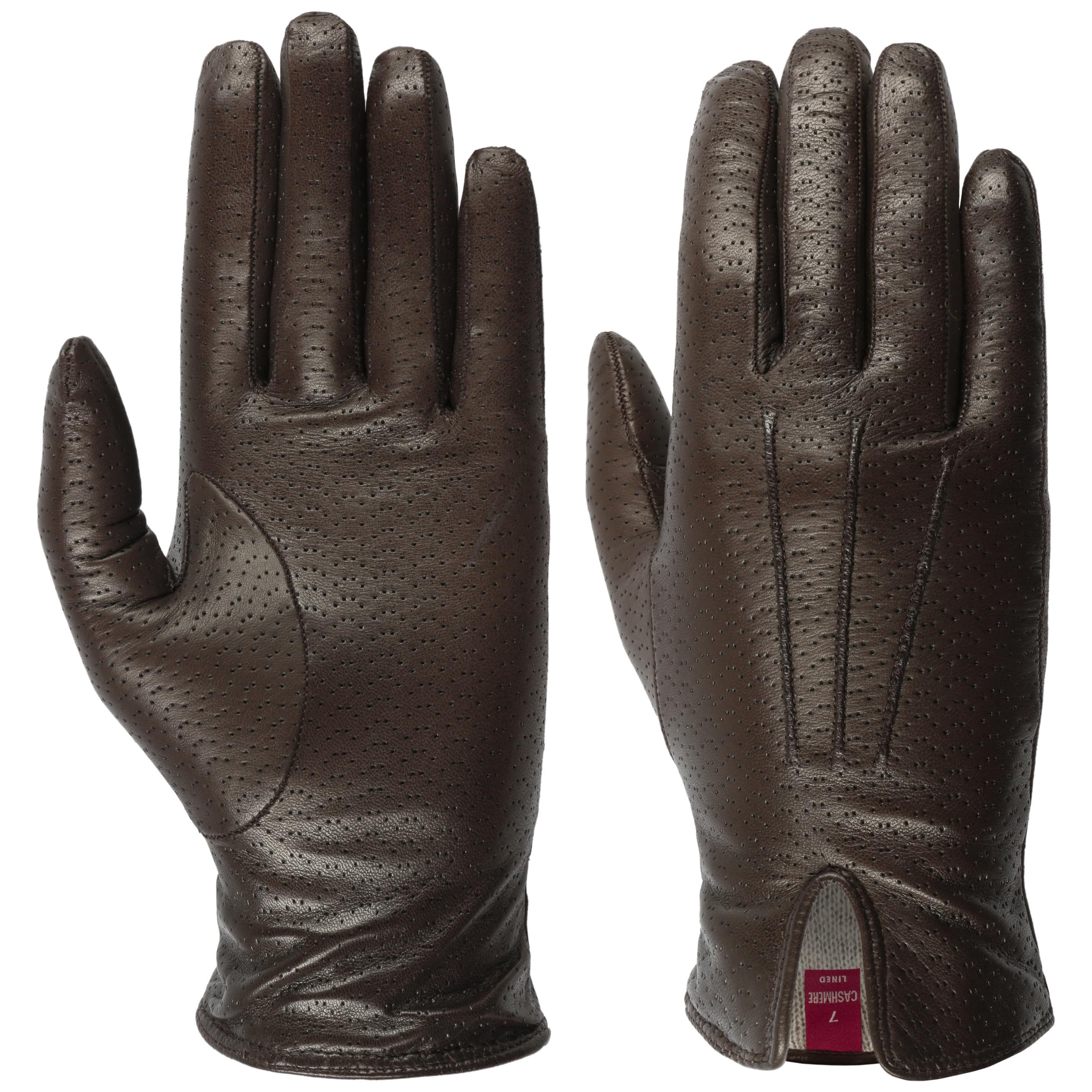 Dark brown sale leather gloves ladies