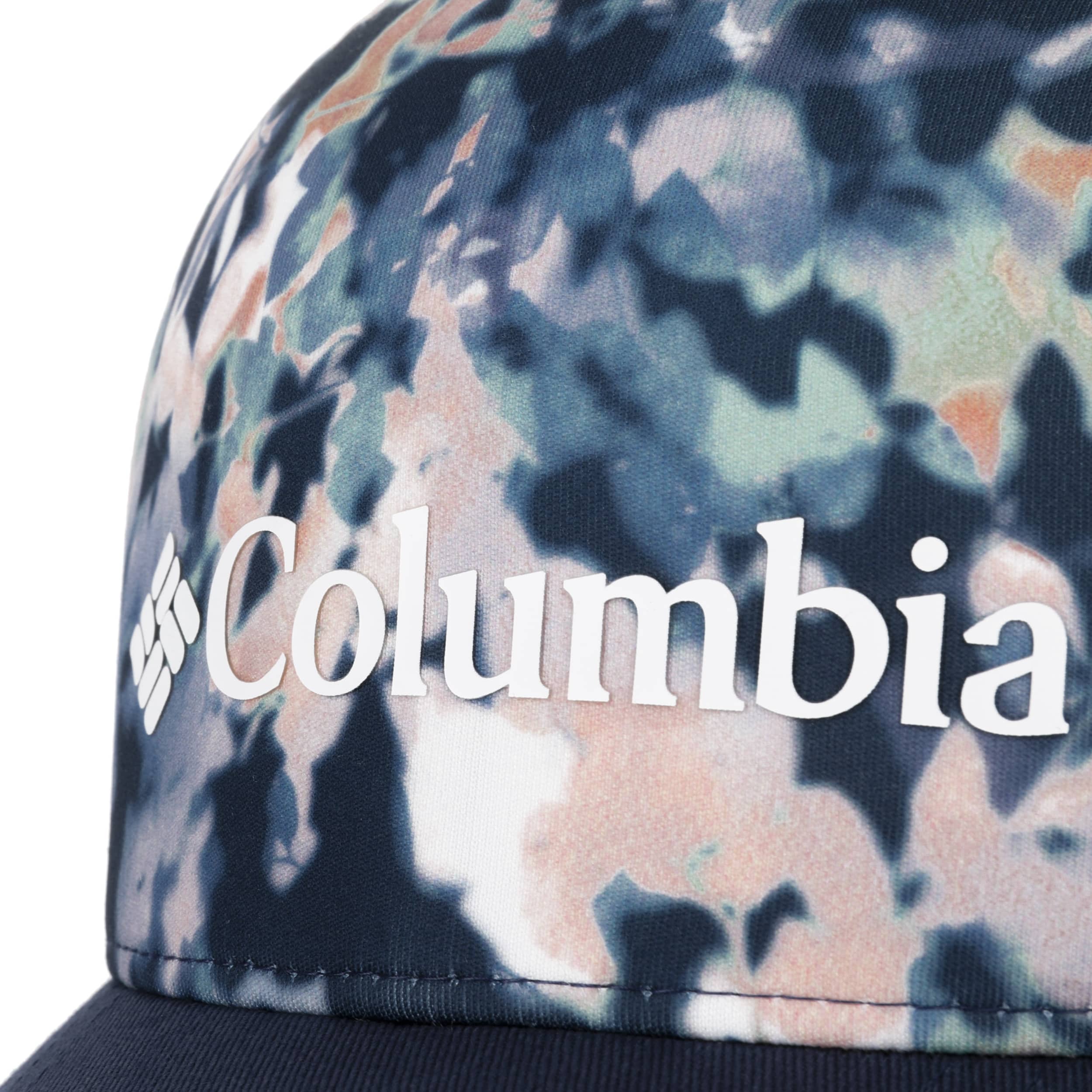 Columbia Hat Baseball Fishing Cap Snapback Black Teal PFG Logo White Floppy