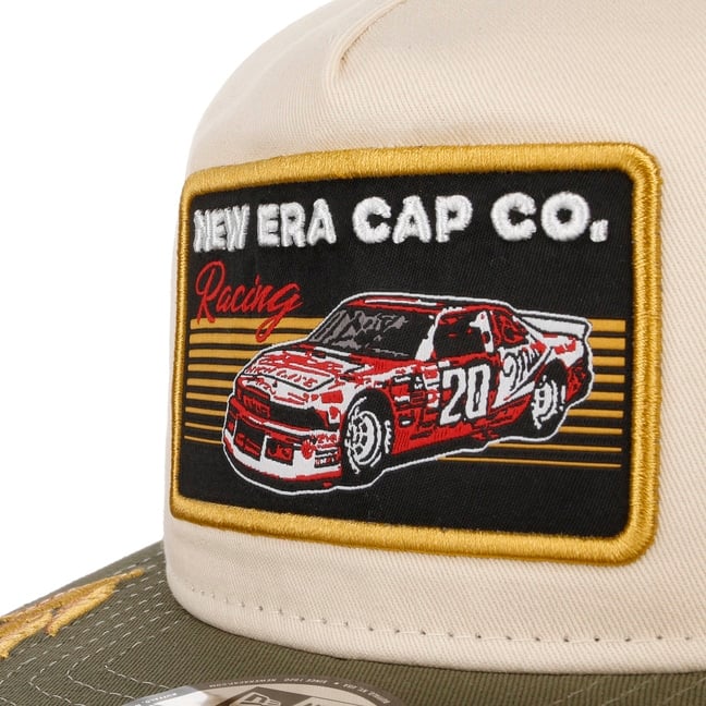 Racing Patch Flat Brim Trucker Cap by New Era --> Shop Hats, Beanies & Caps  online ▷ Hatshopping