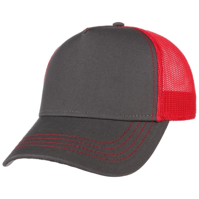 Embroidered Double Mesh Truckers Cap with Piping