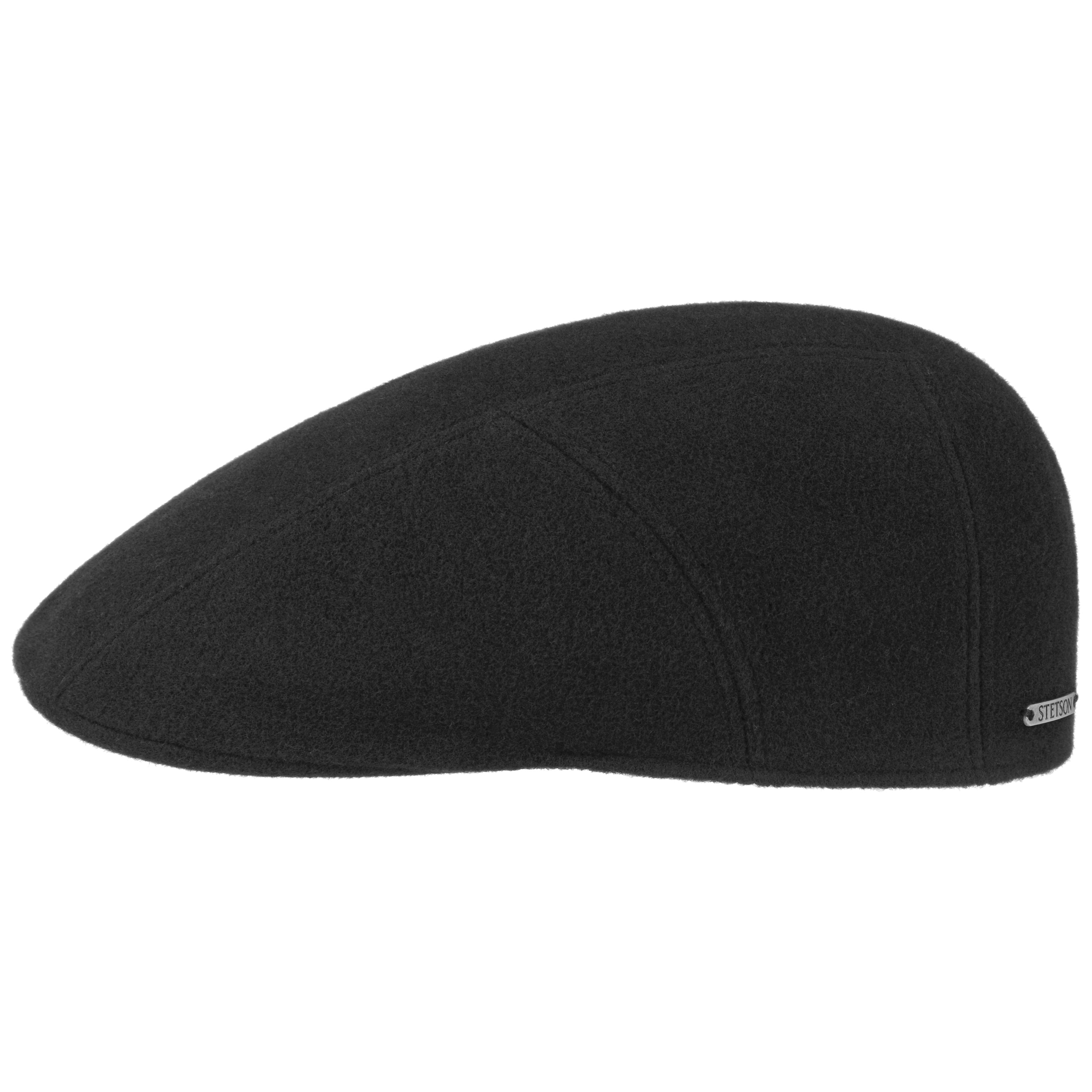 mens black wool flat cap