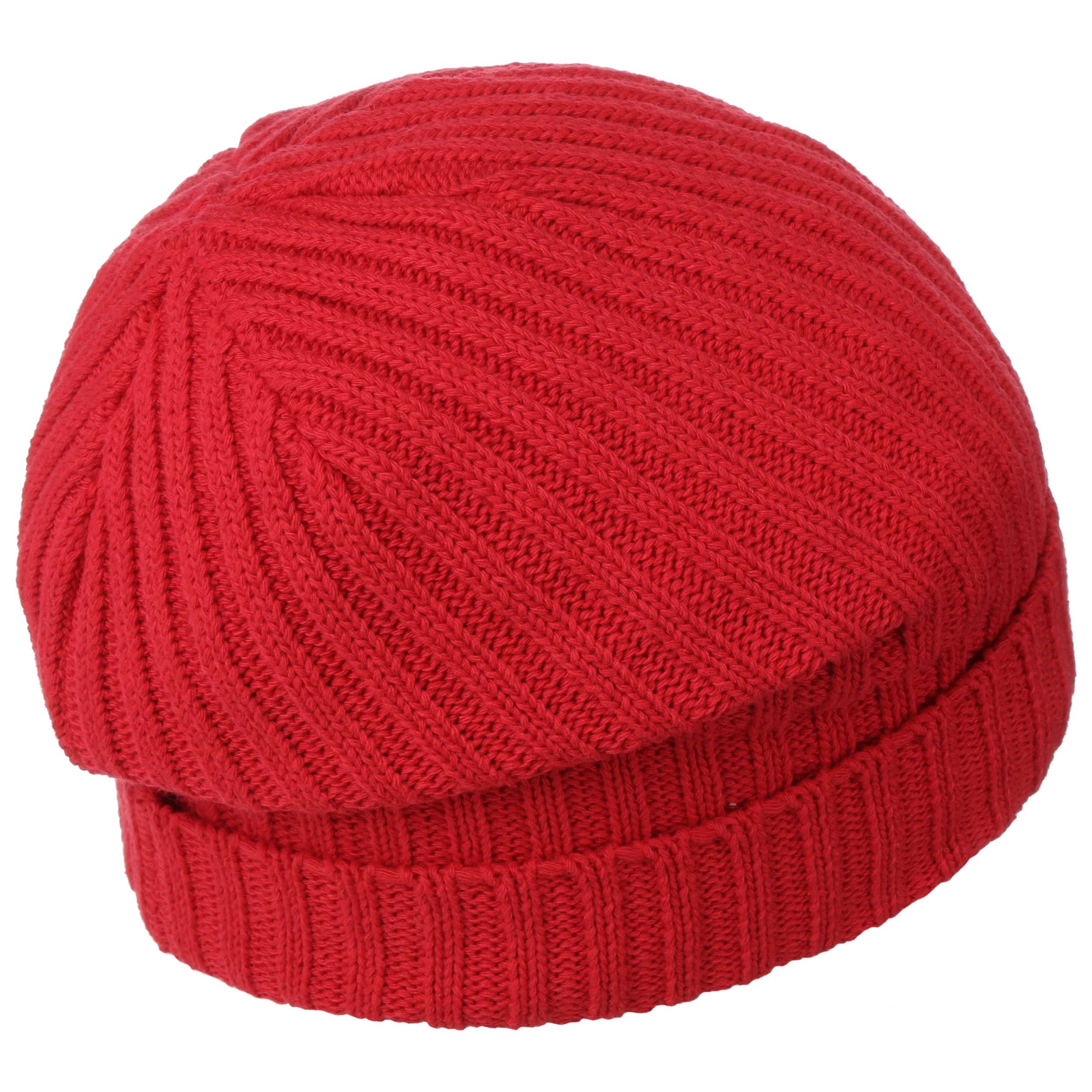 新品 TBCHAOS KNIT HANTEN RED Lサイズ Cuffless Cable Knit Beanie | KBETHOS