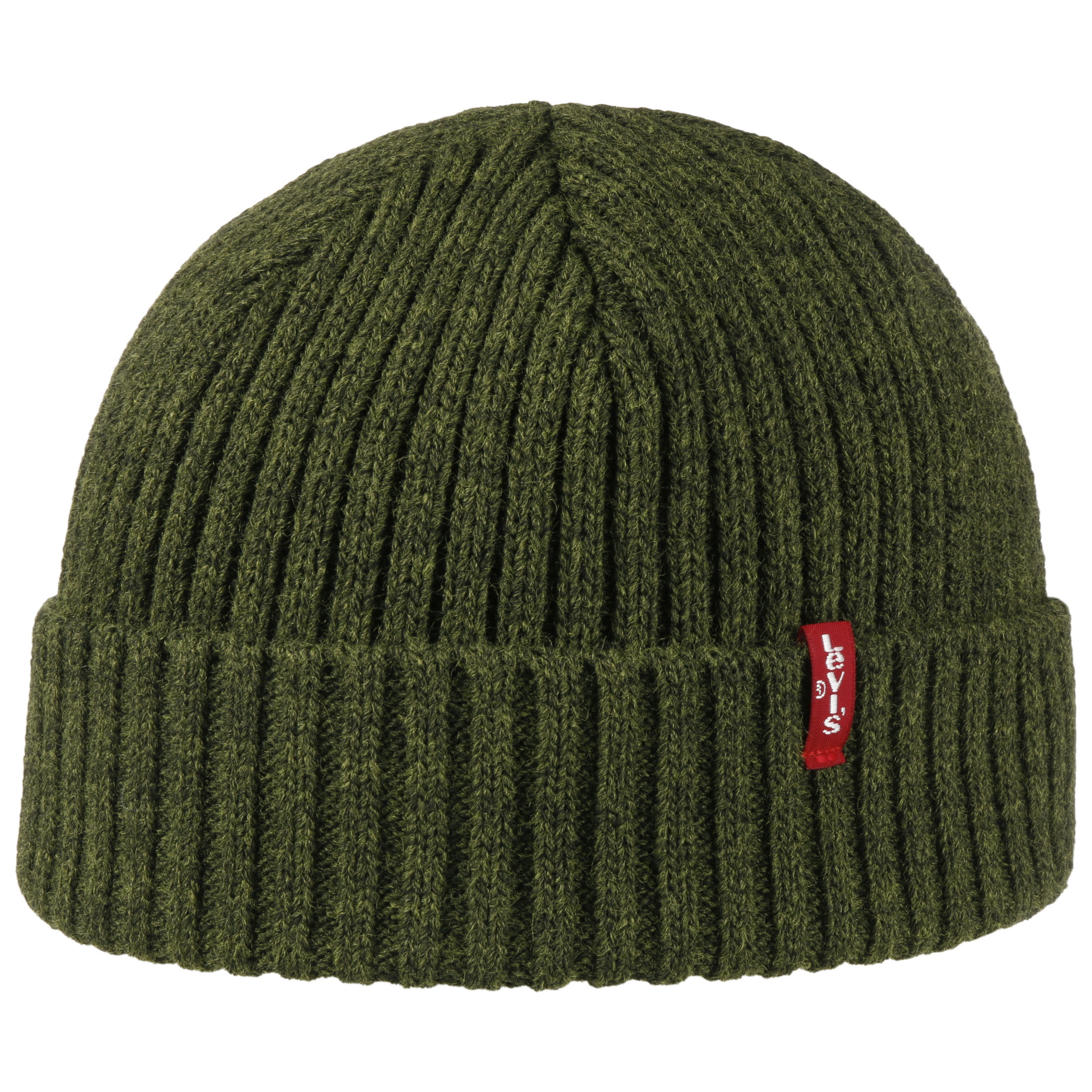 Ribbed Cropped Beanie Hat by Levi's® --> Shop Hats, Beanies