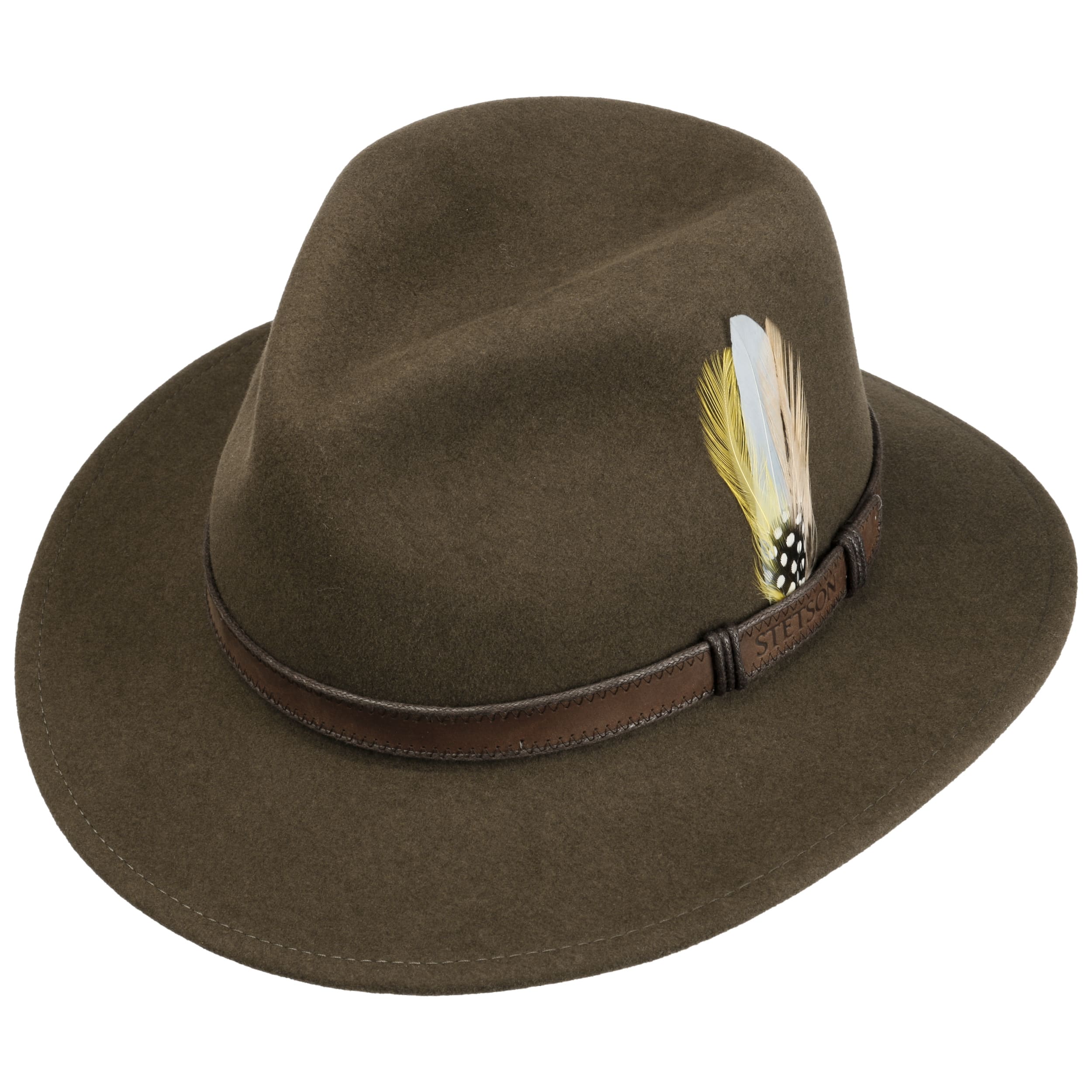 Stetson Rutherford VitaFelt Herren Filzhut - Made In USA - Wasserabweisend & Packbar - Fedora Hut