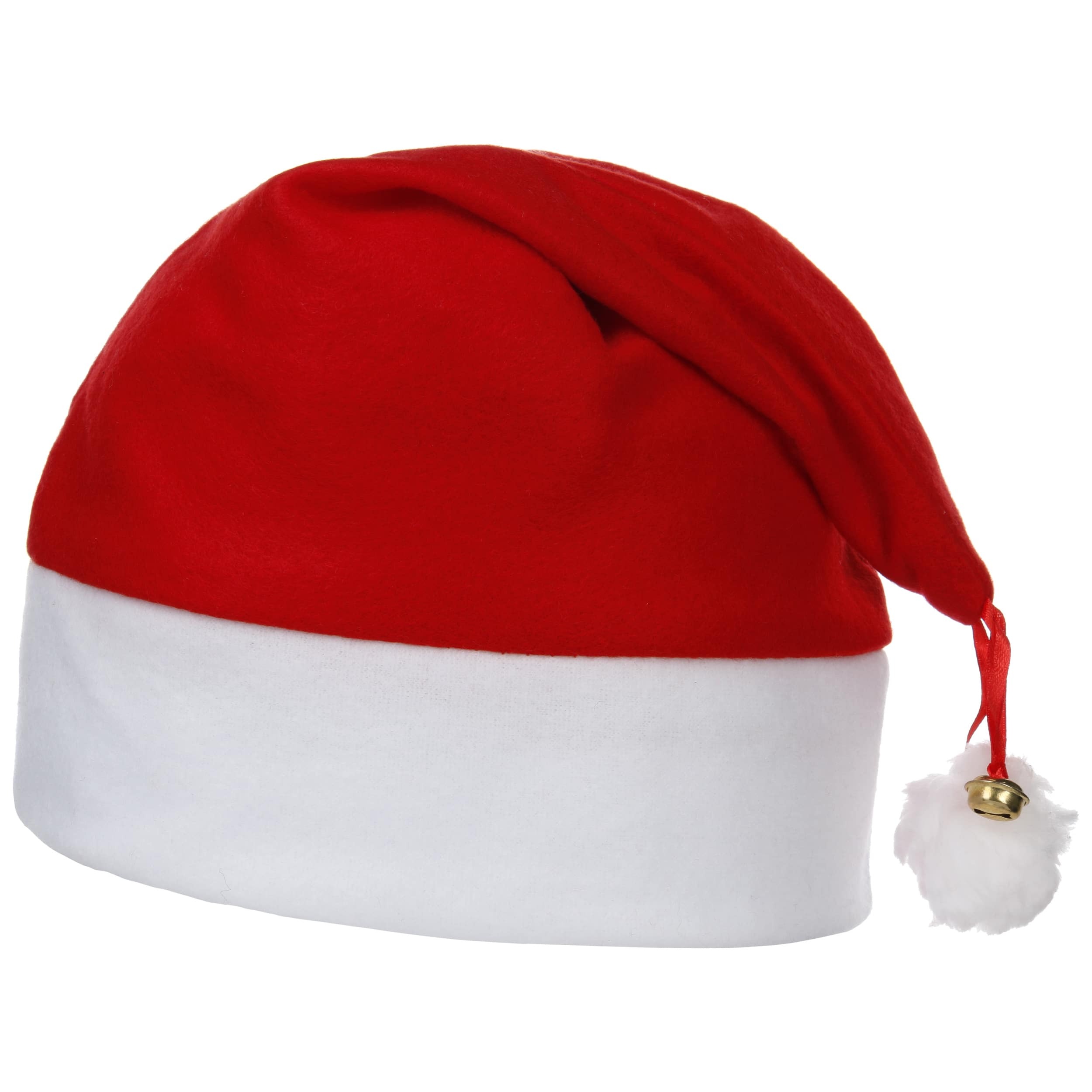 Christmas Santa Hat with Bell Father Christmas Unisex Santa Claus Party Acces 