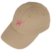 HUF Script Curved Beige Pink Cotton Adjustable Strapback Hat Cap Casual HUF Script Curved Beige Pink Cotton Adjustable Strapback Hat  main image 3