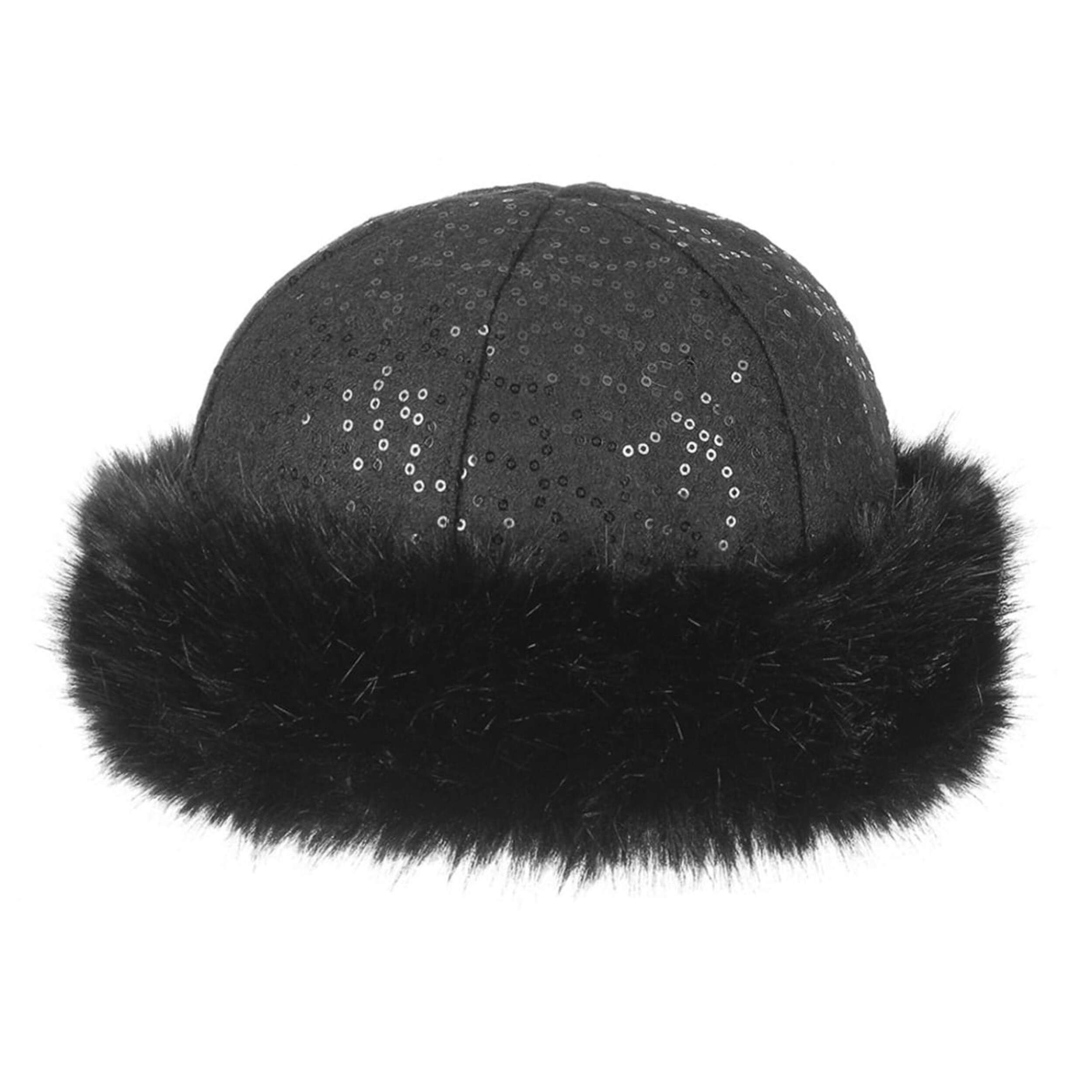 Sequined Hat with Faux Fur Brim by Gebeana 56,95