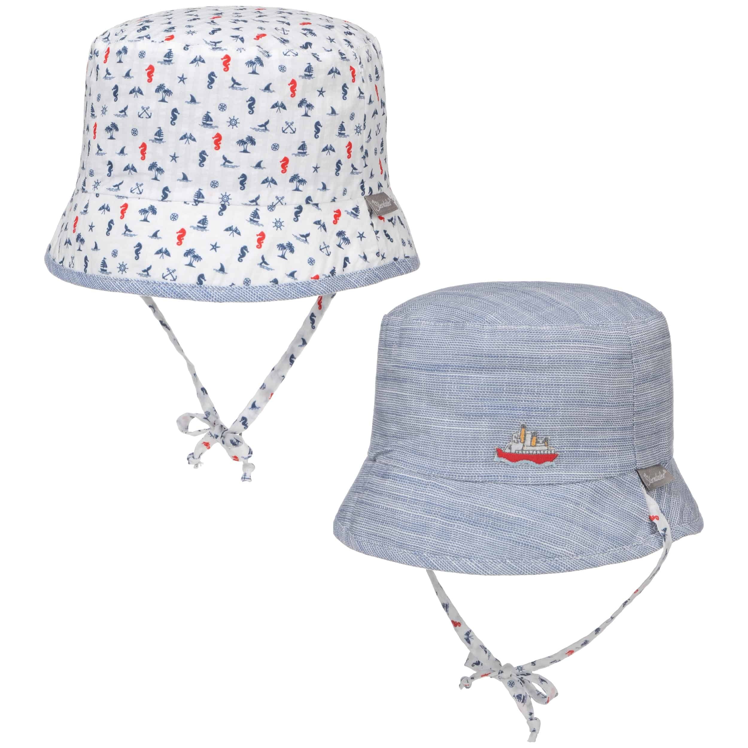 Kids Sun Hat - Anchor/Sailboat