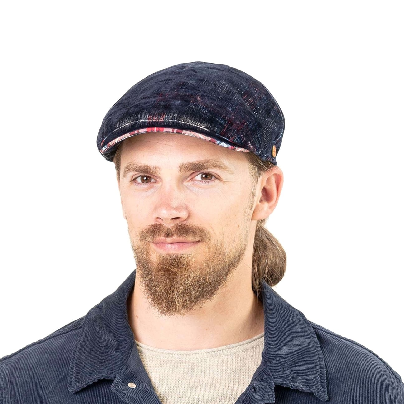 velvet flat cap