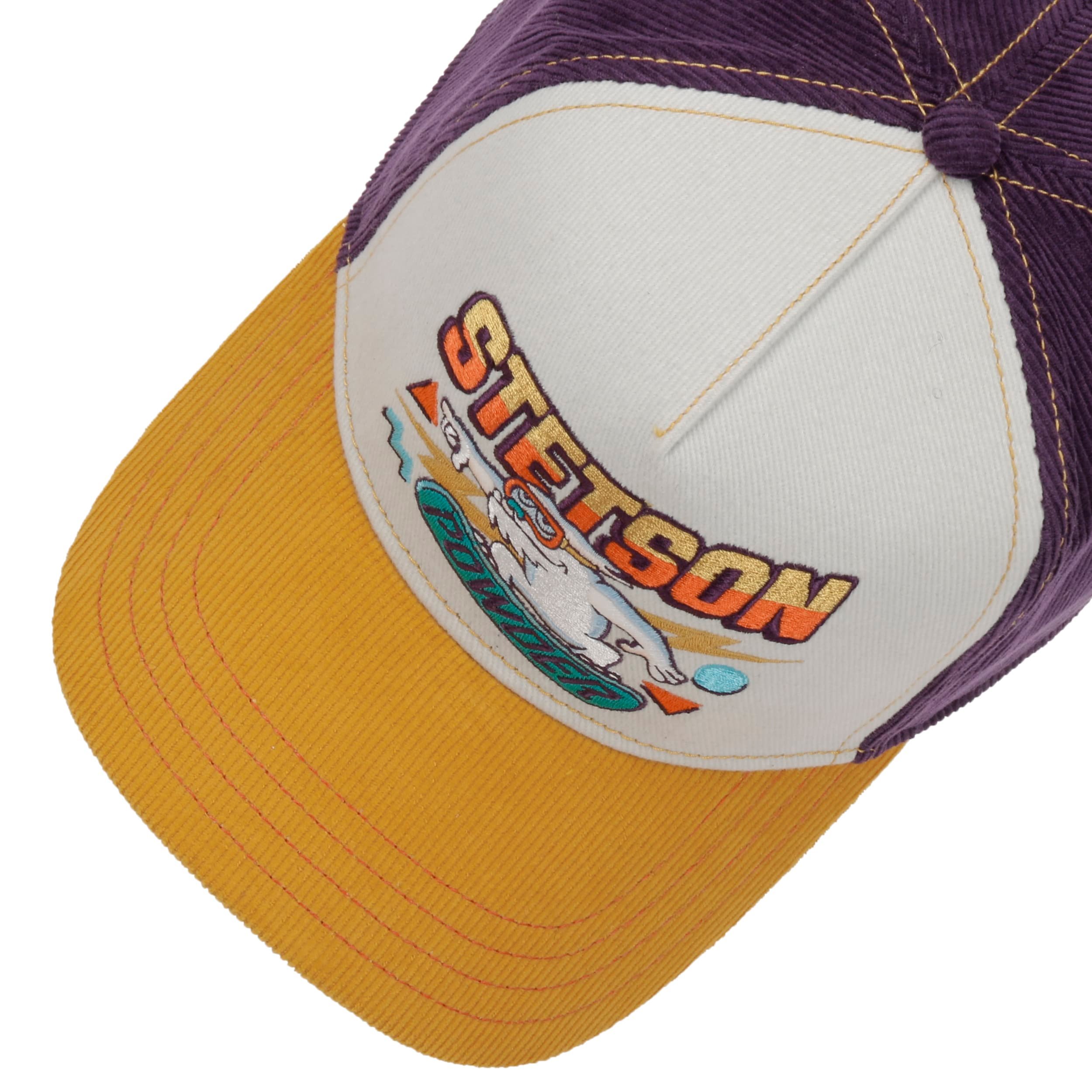 Stetson Cappellino Trucker Snowboard In Cotone Biologico, Snapback Regolabile Con Visiera, Stampa Yeti, Autunno/Inverno