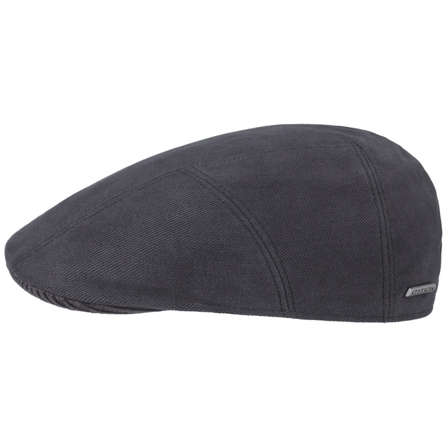 black corduroy flat cap