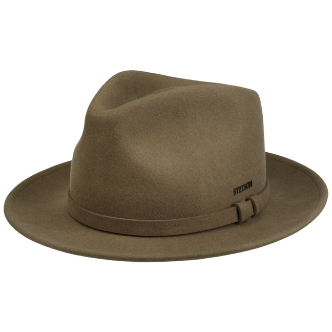 帽子 Stetson Felt Fedora Brown 58cm Soft Felt Fedora Hat by Stetson - 119,00 €