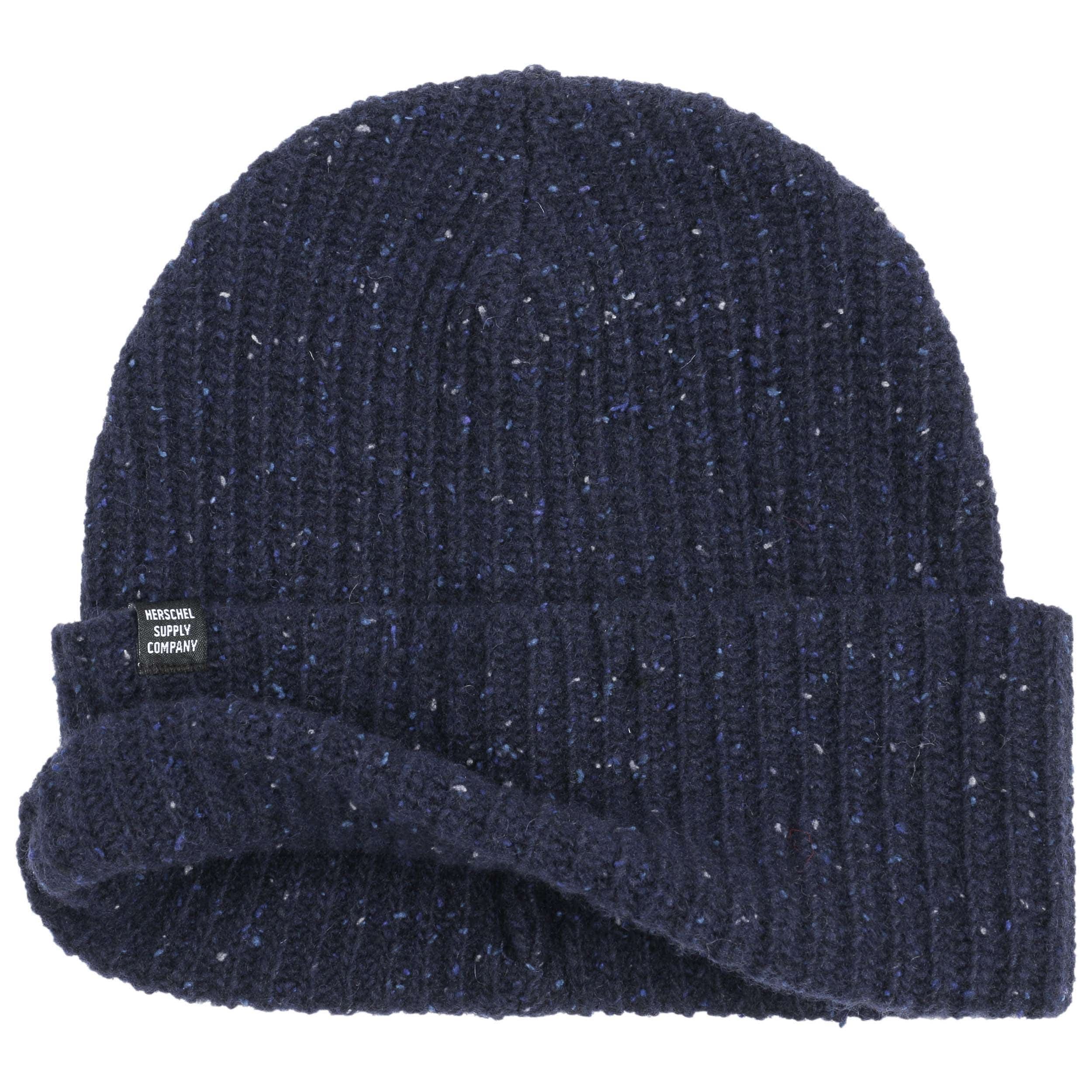 navy speckled beanie