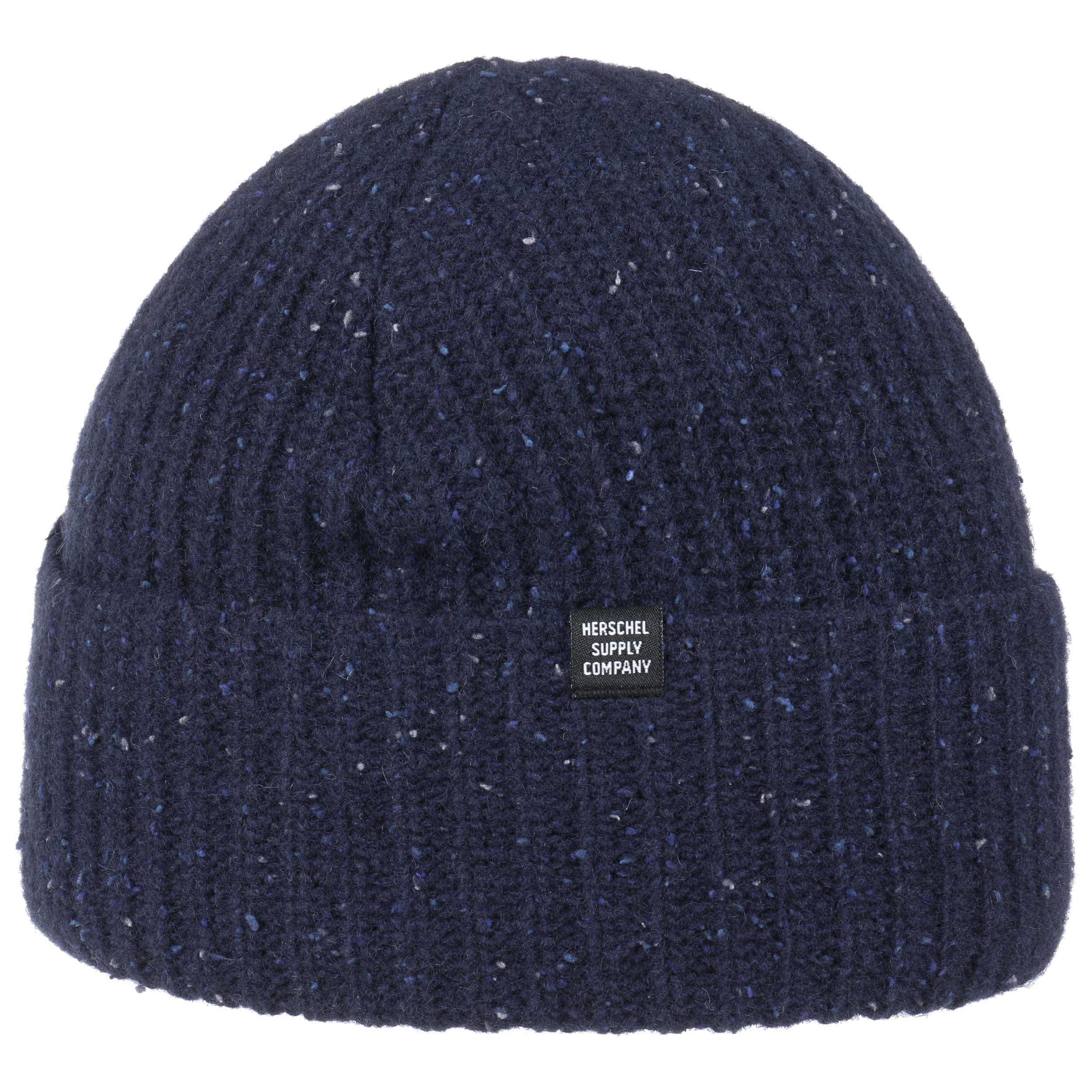 navy speckled beanie