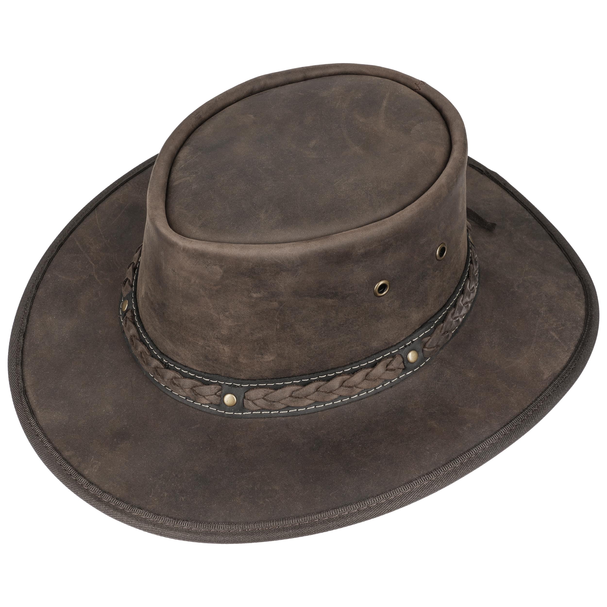 Squashy Bronco Leather Hat by BARMAH - 123,95