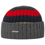 Stripes Beanie Hat with Cashmere by 