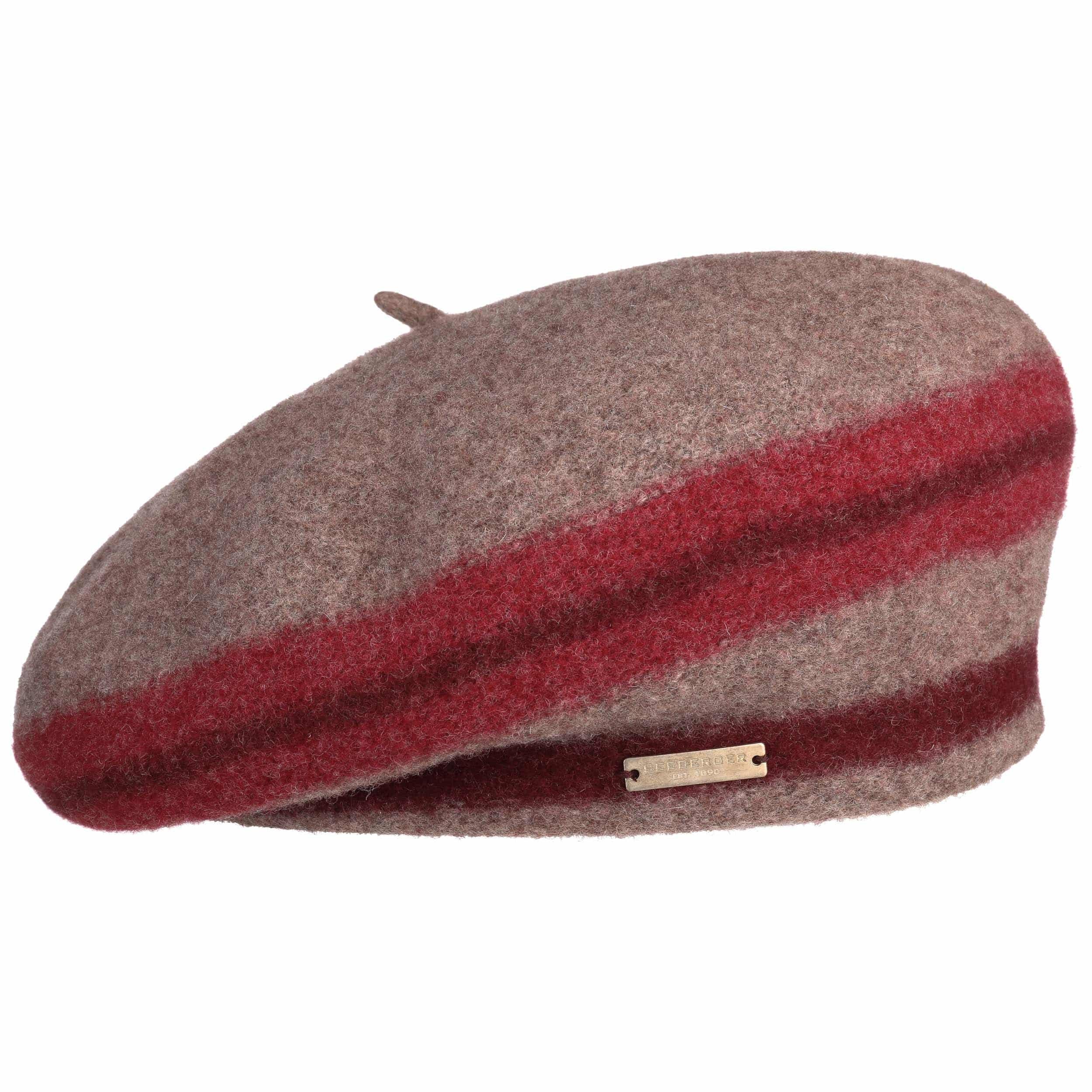 Stripes Wool Felt Basque Beret by Seeberger --> Shop Hats, Beanies
