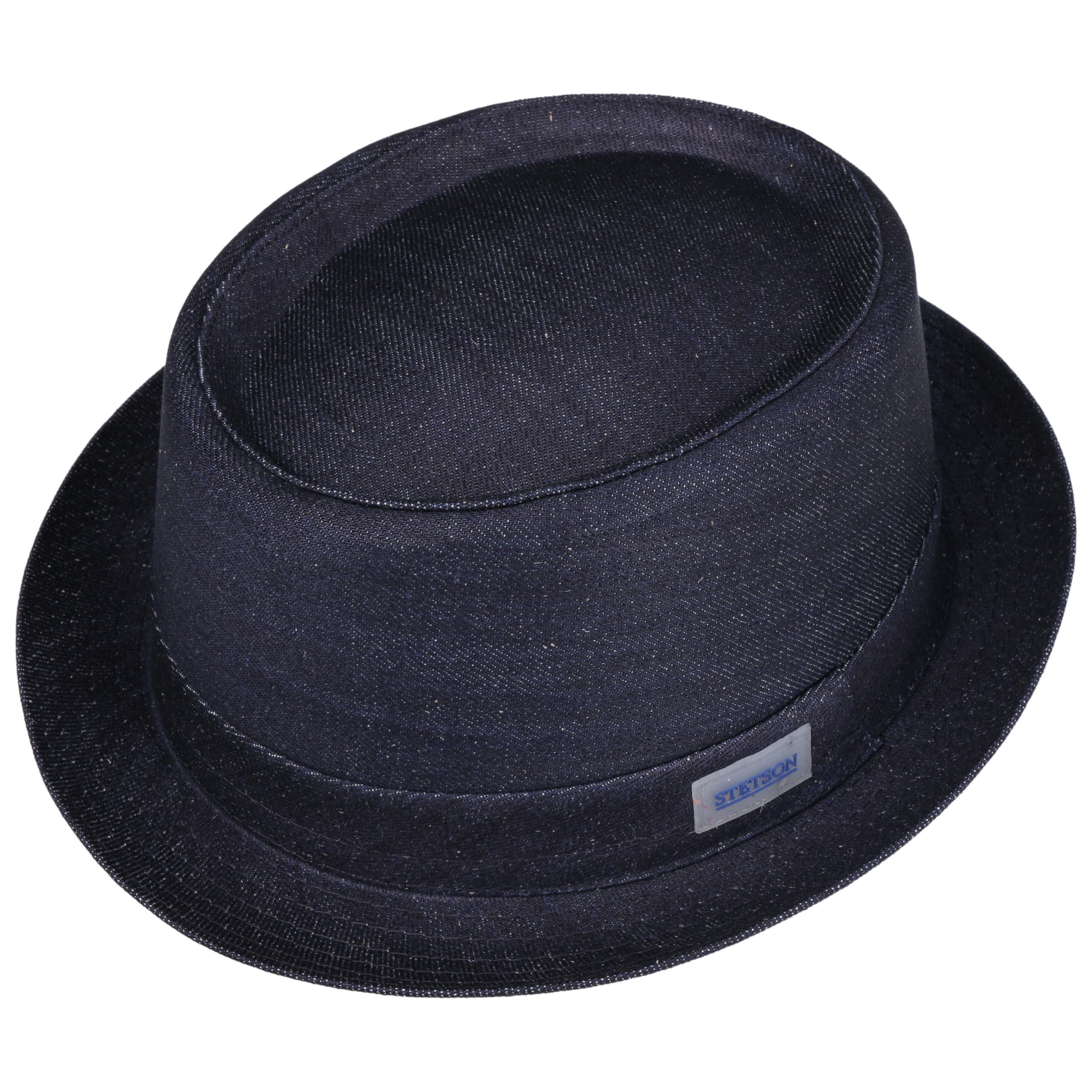 Sustainable Denim Pork Pie Hat by Stetson - 72,45