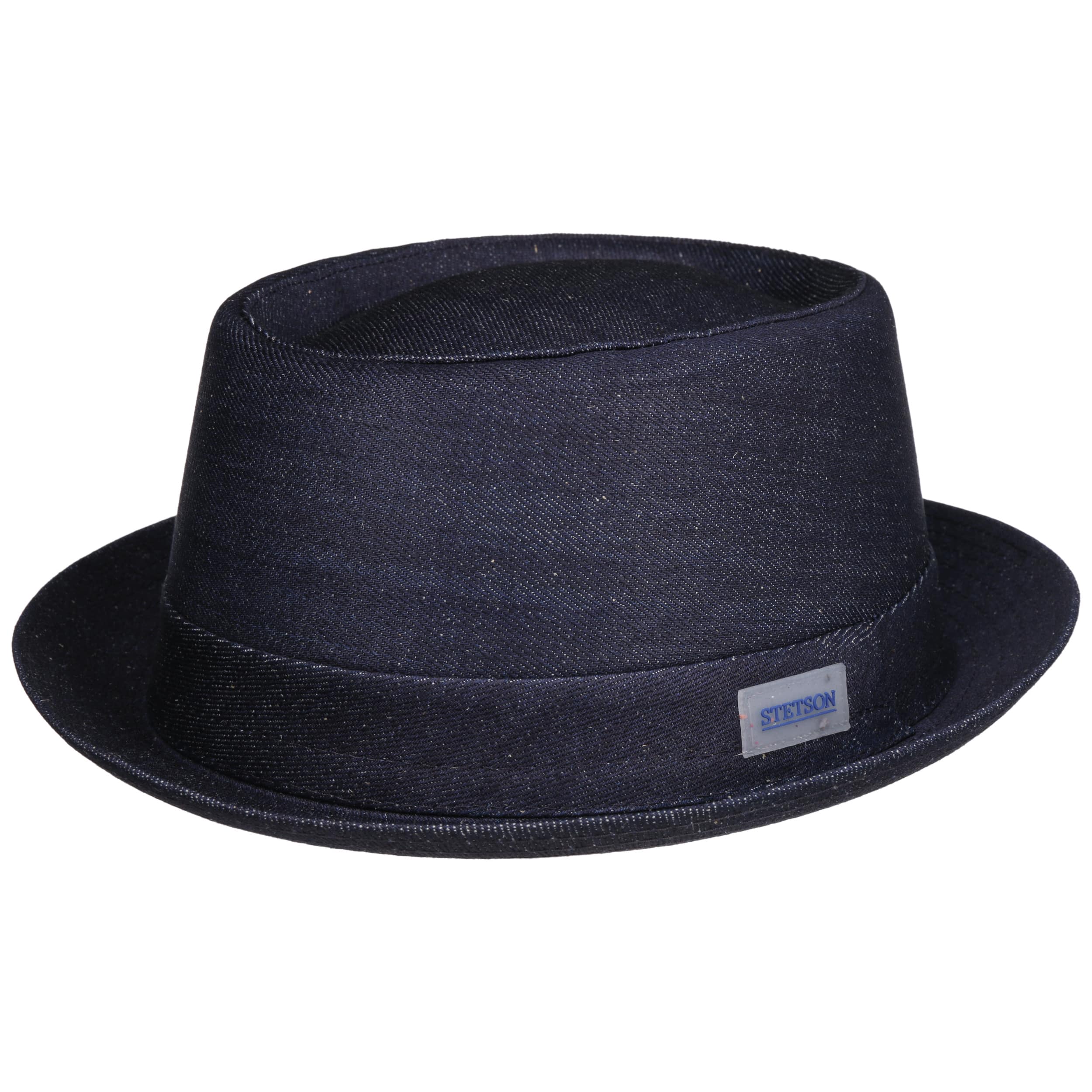 Sustainable Denim Pork Pie Hat by Stetson - 72,45