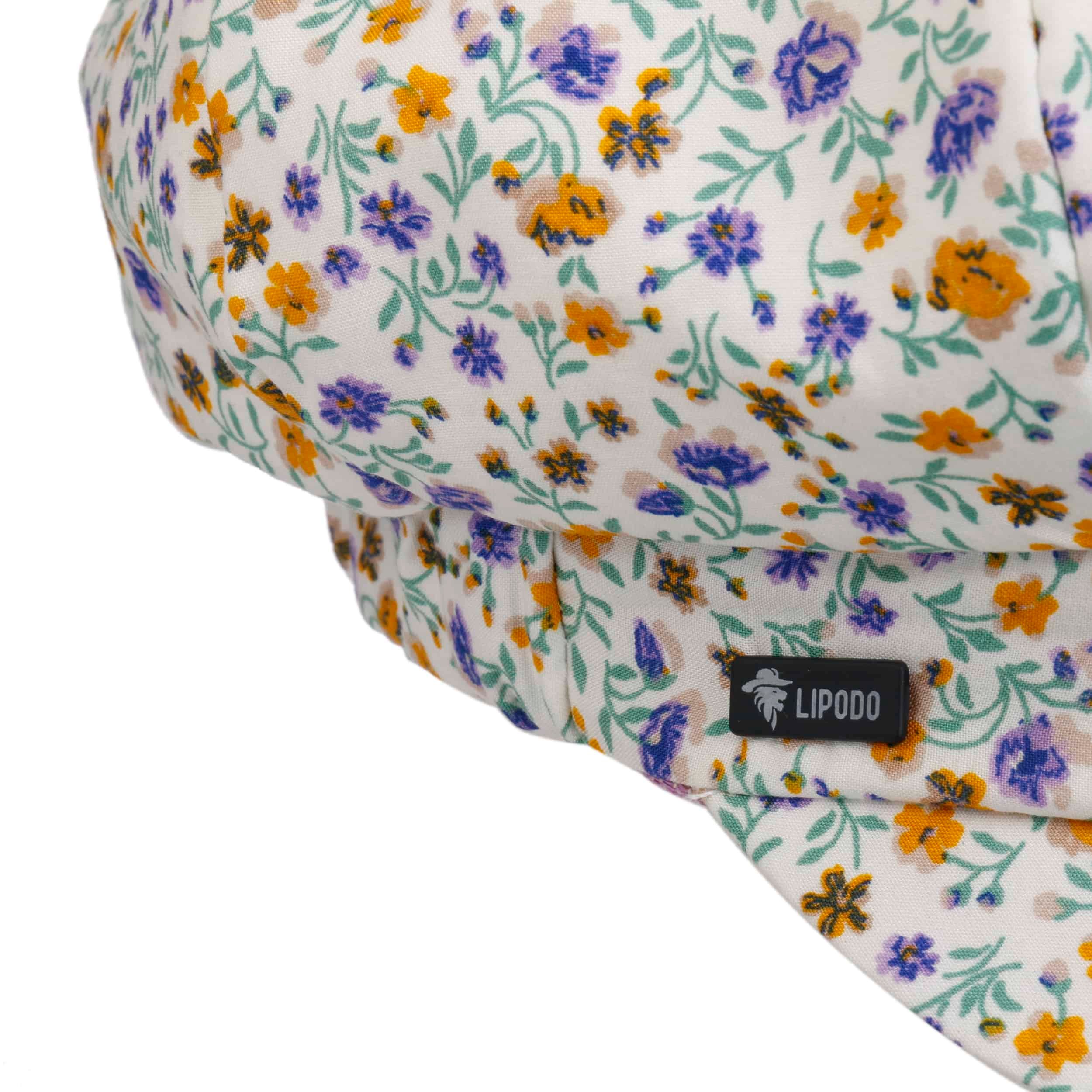 Casquette Gavroche Femme Lipodo Millefleurs - Made In Italy, Coton, Taille Unique 55-60 Cm, Visière Courte
