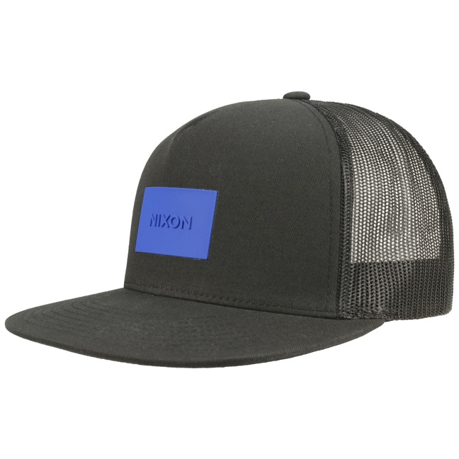 New Nixon Team Trucker Mens Black White Blend Snapback Cap Hat 