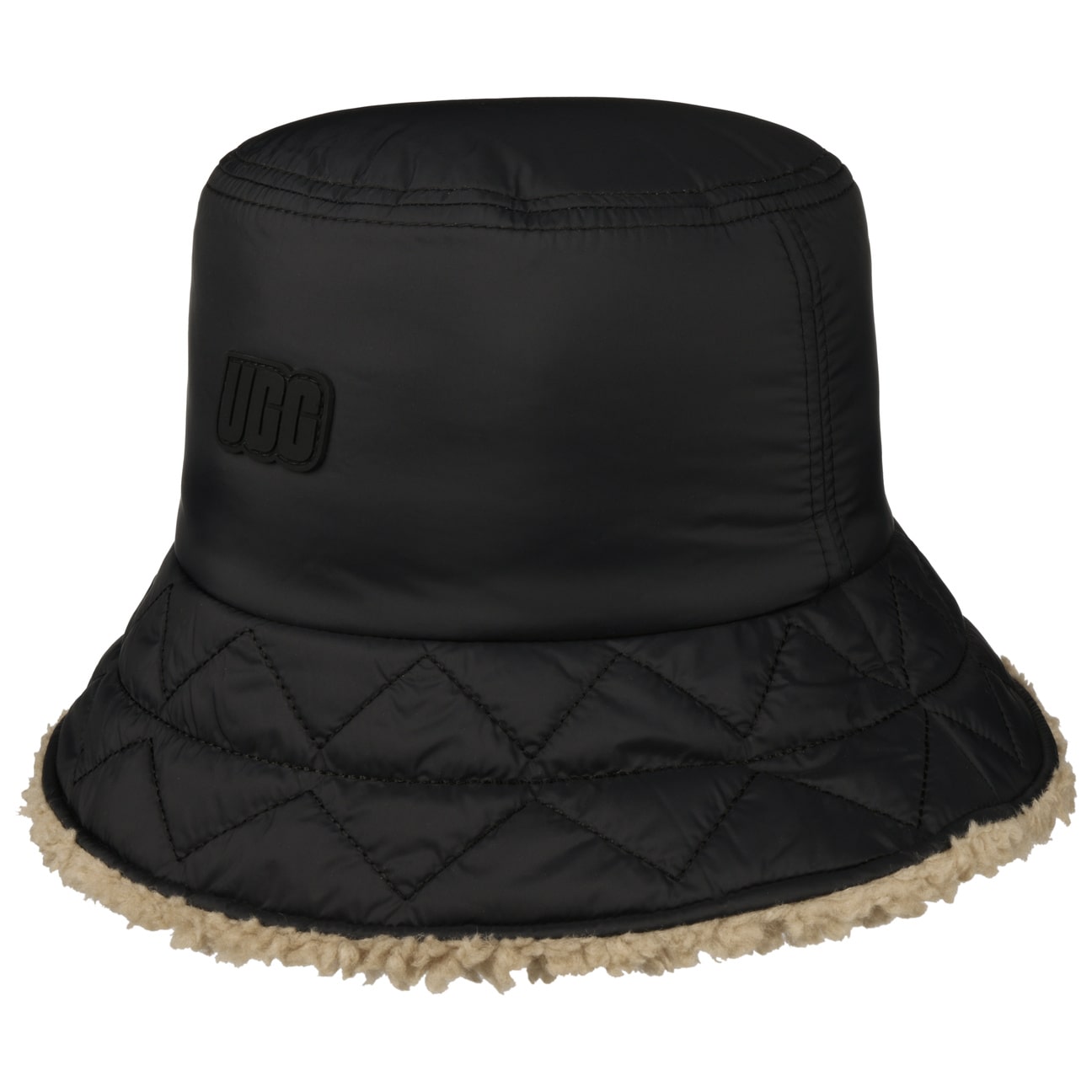 UGG Teddy Fur Bucket Reversible Hat Women´s Fishing (L/XL - Oatmeal) :  : Fashion