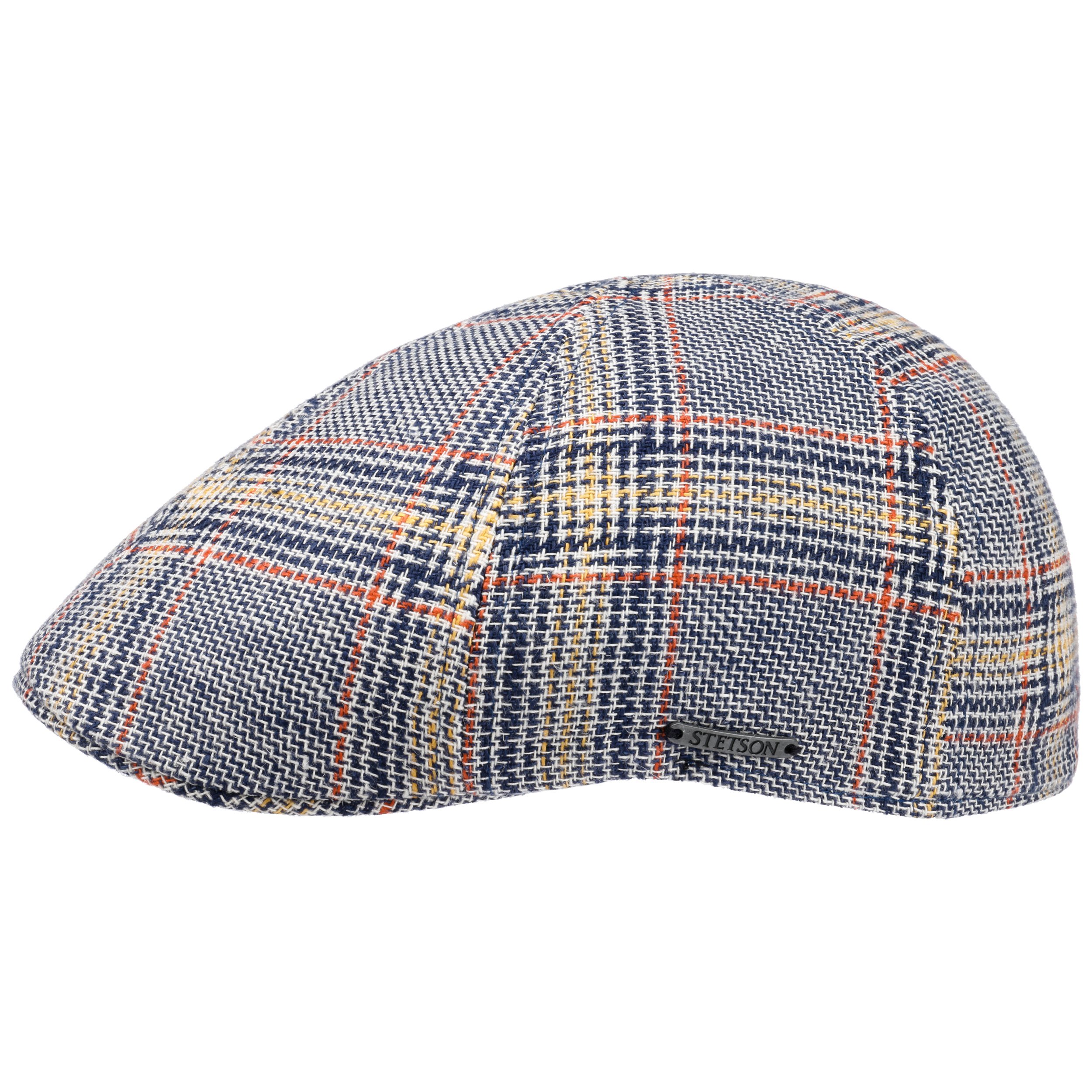 Texas Colour Check Linen Flat Cap by Stetson --> Shop Hats, Beanies ...