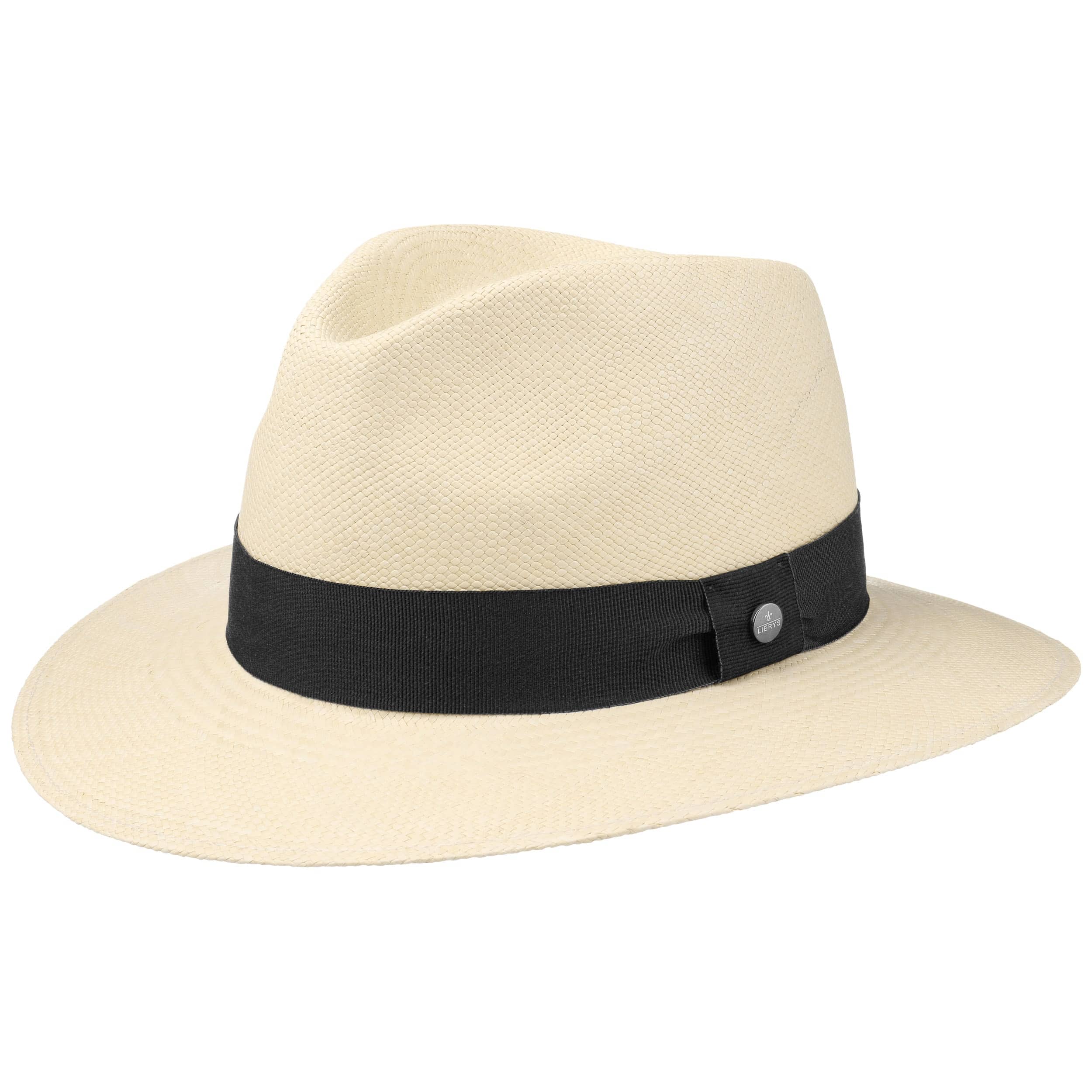 white and black panama hat