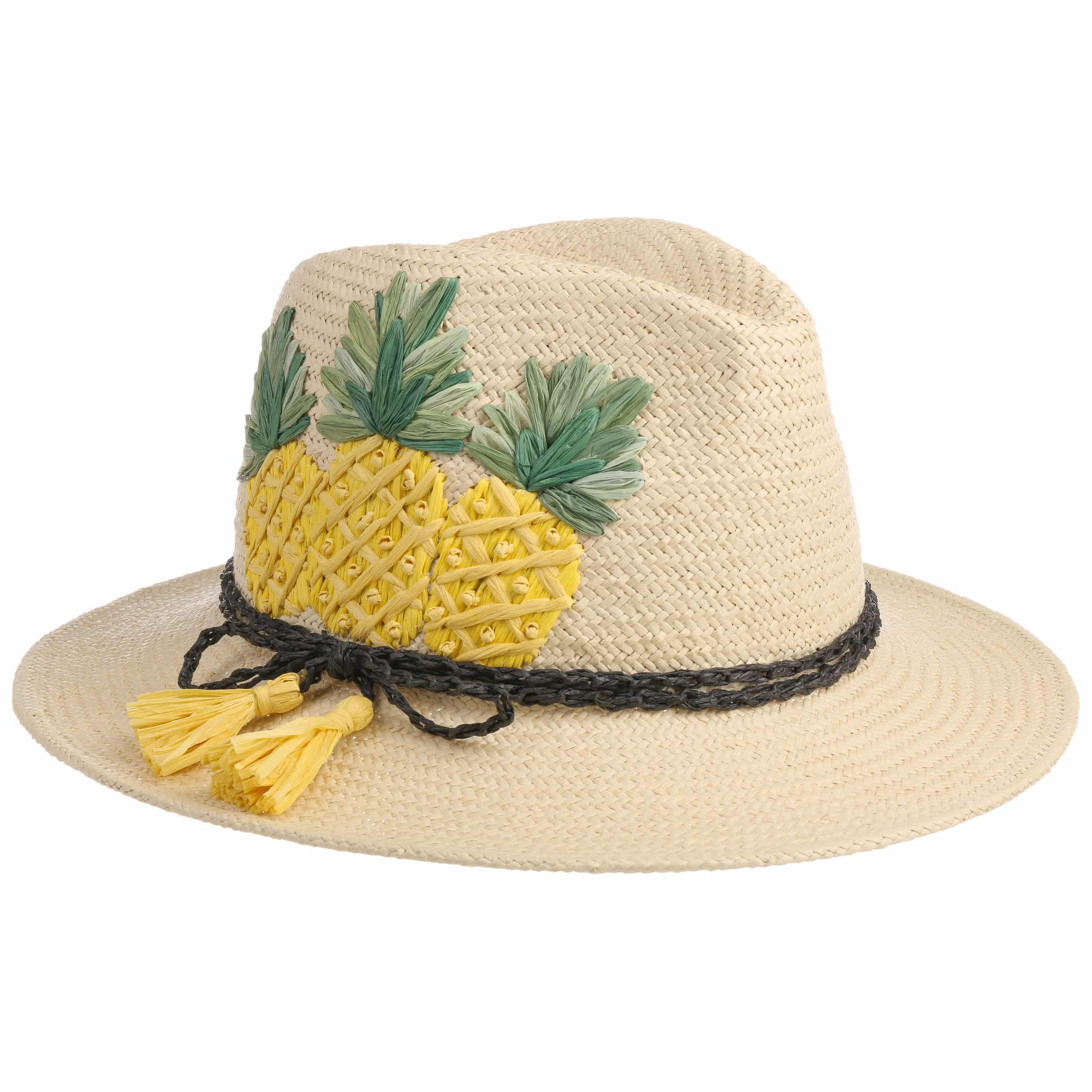 straw hat with pineapples