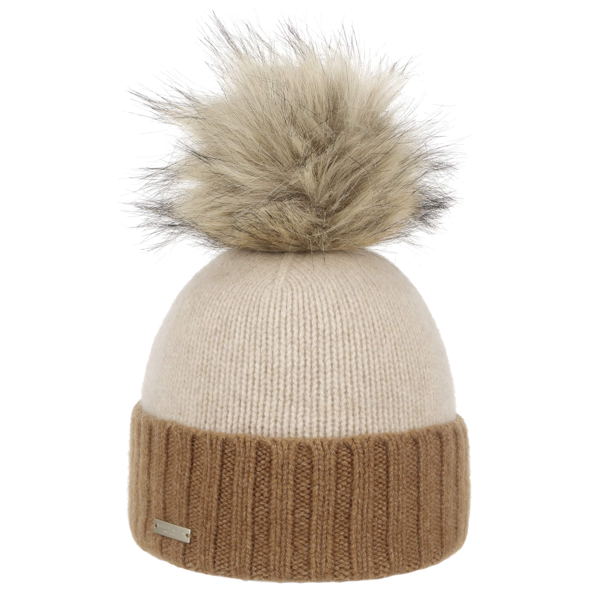 Twotone Cashmere Bobble Hat by Seeberger 113,95