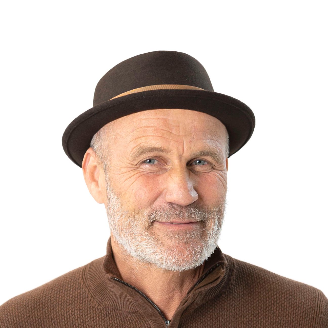 Twotone Ribbon Pork Pie Felt Hat by 