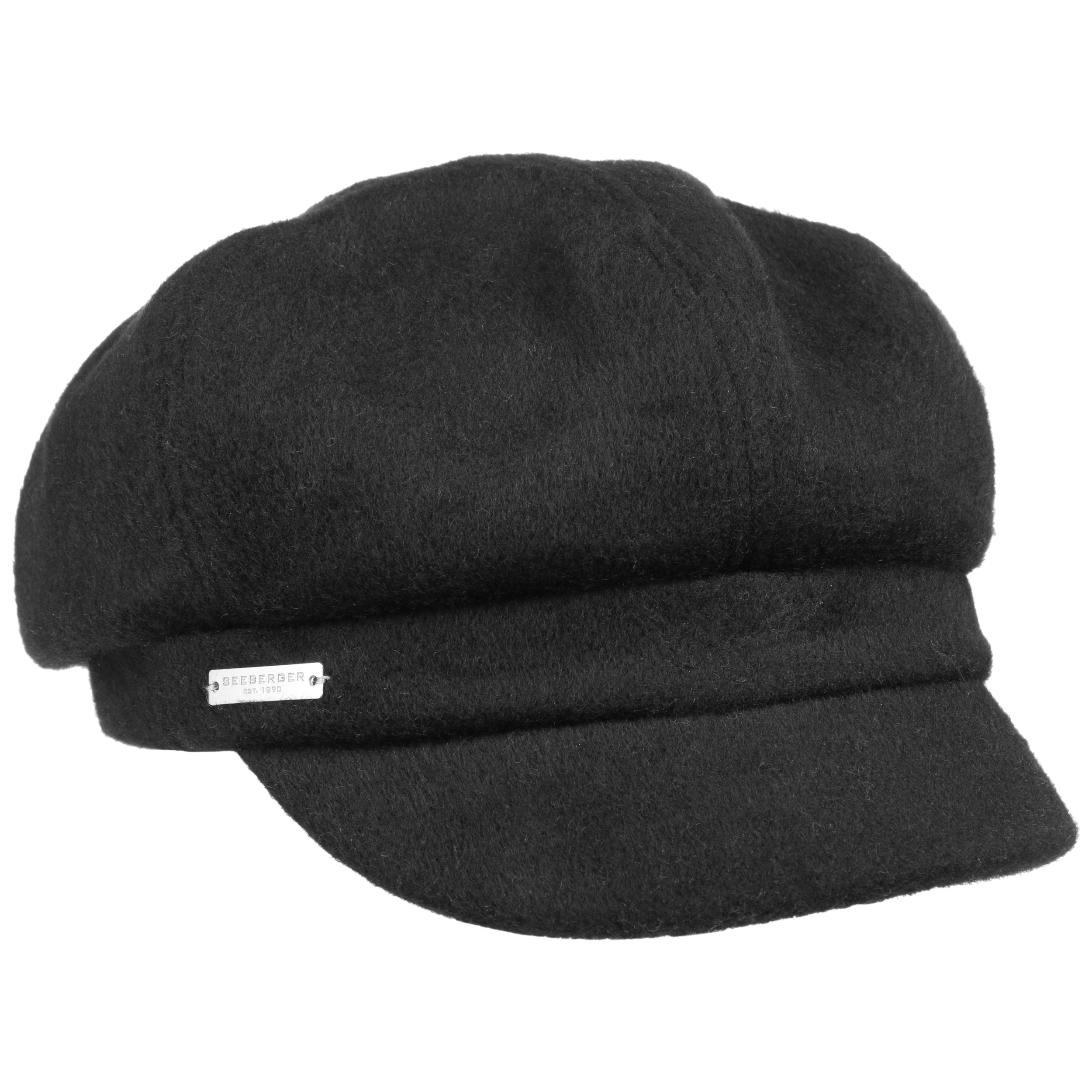 Seeberger Vanessa Melange Ballonm/ütze Baker-Boy-M/ütze Newsboy-M/ütze Damencap Schildm/ütze Schirmm/ütze Wintercap Mit Schirm