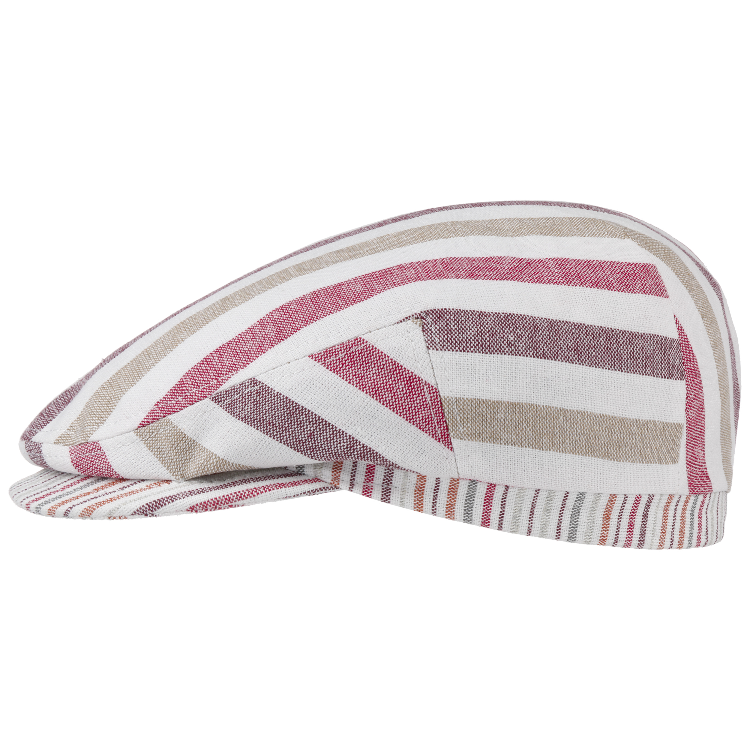 red and white flat cap