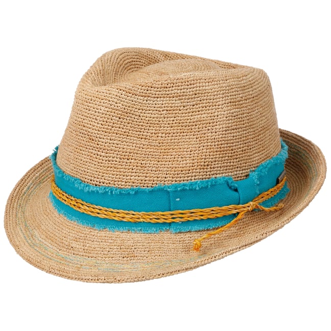 Vetalio Crochet Trilby Straw Hat by 