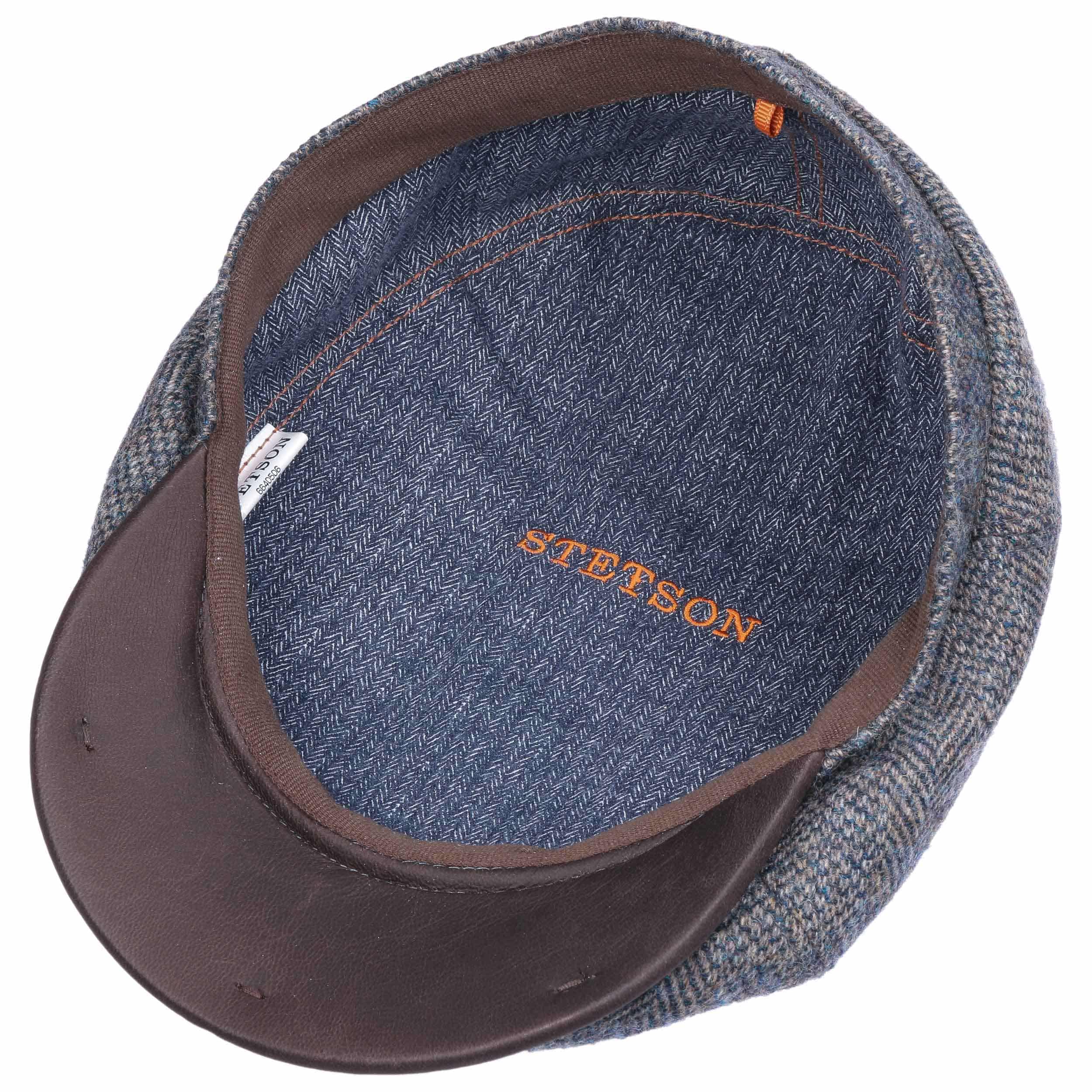 Virgin Wool Goatskin Visor Flat Cap by Stetson - 72,45