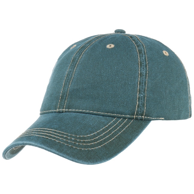 washed denim baseball cap