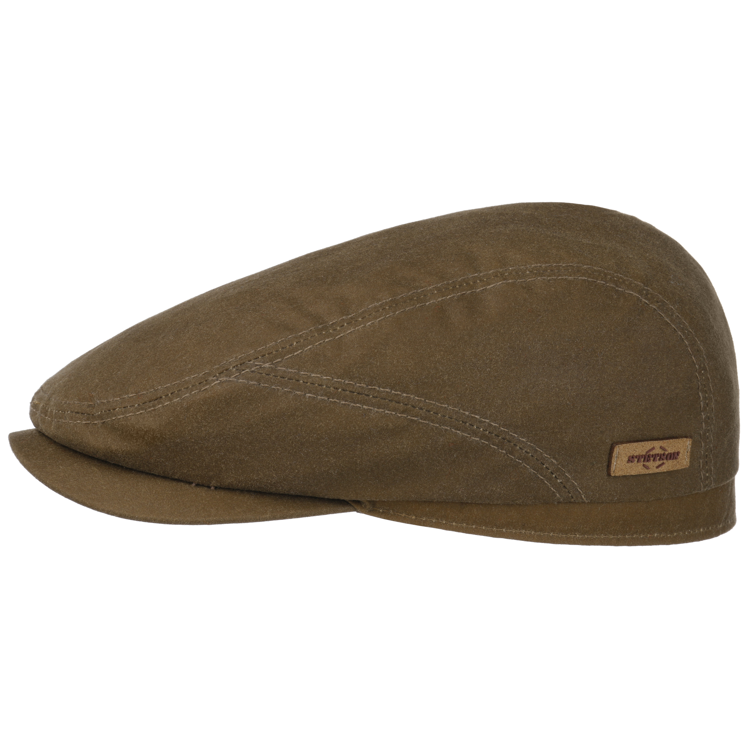 Waxed Organic Cotton Flat Cap by Stetson 61,95