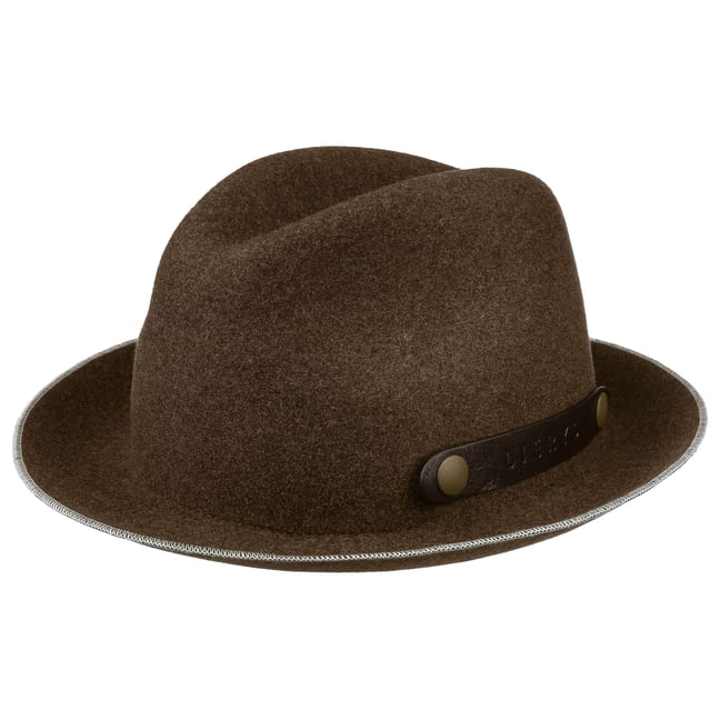 White Edge Traveller Wool Felt Hat by 