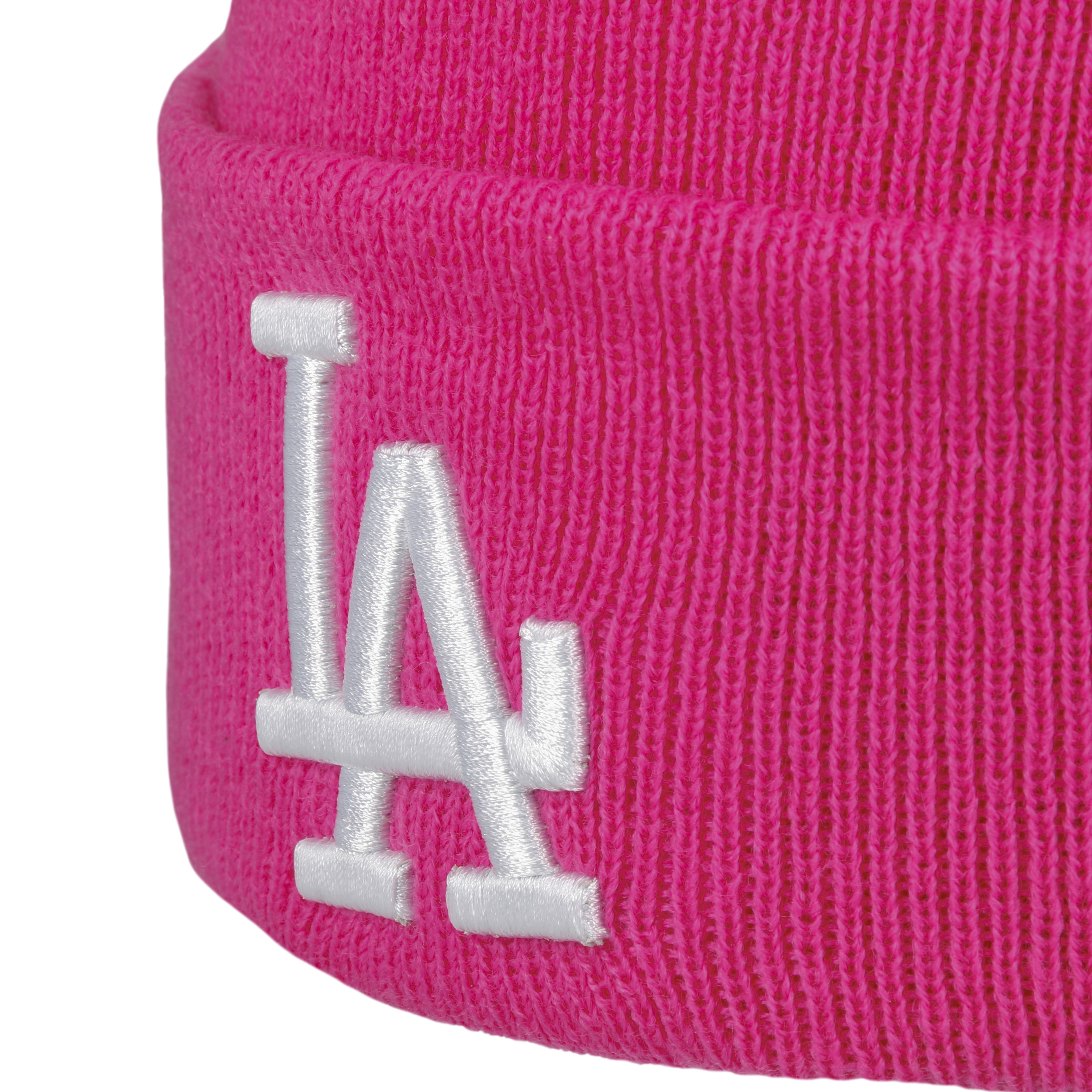 Hats New Era Los Angeles Dodgers Womens Chenille Bobble Beanie Light Beige