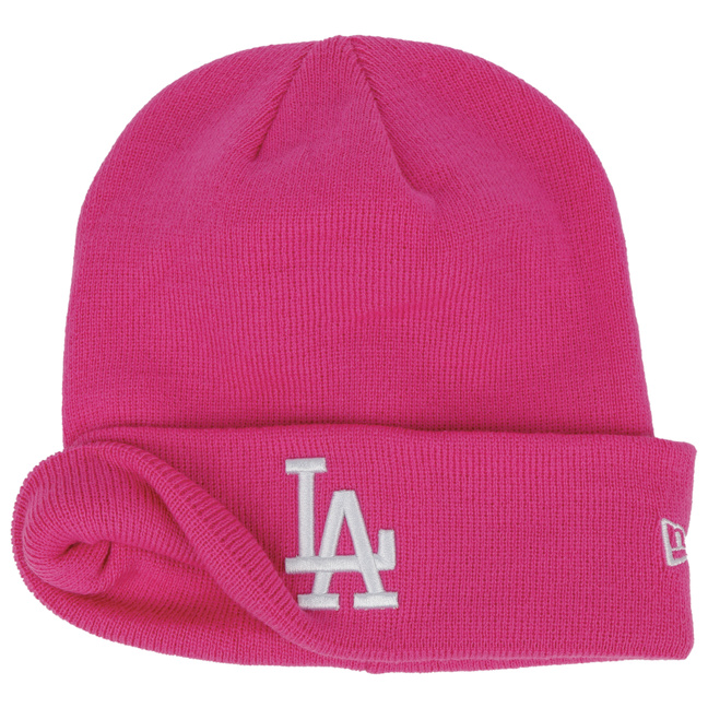 Hats New Era Los Angeles Dodgers Womens Chenille Bobble Beanie Light Beige