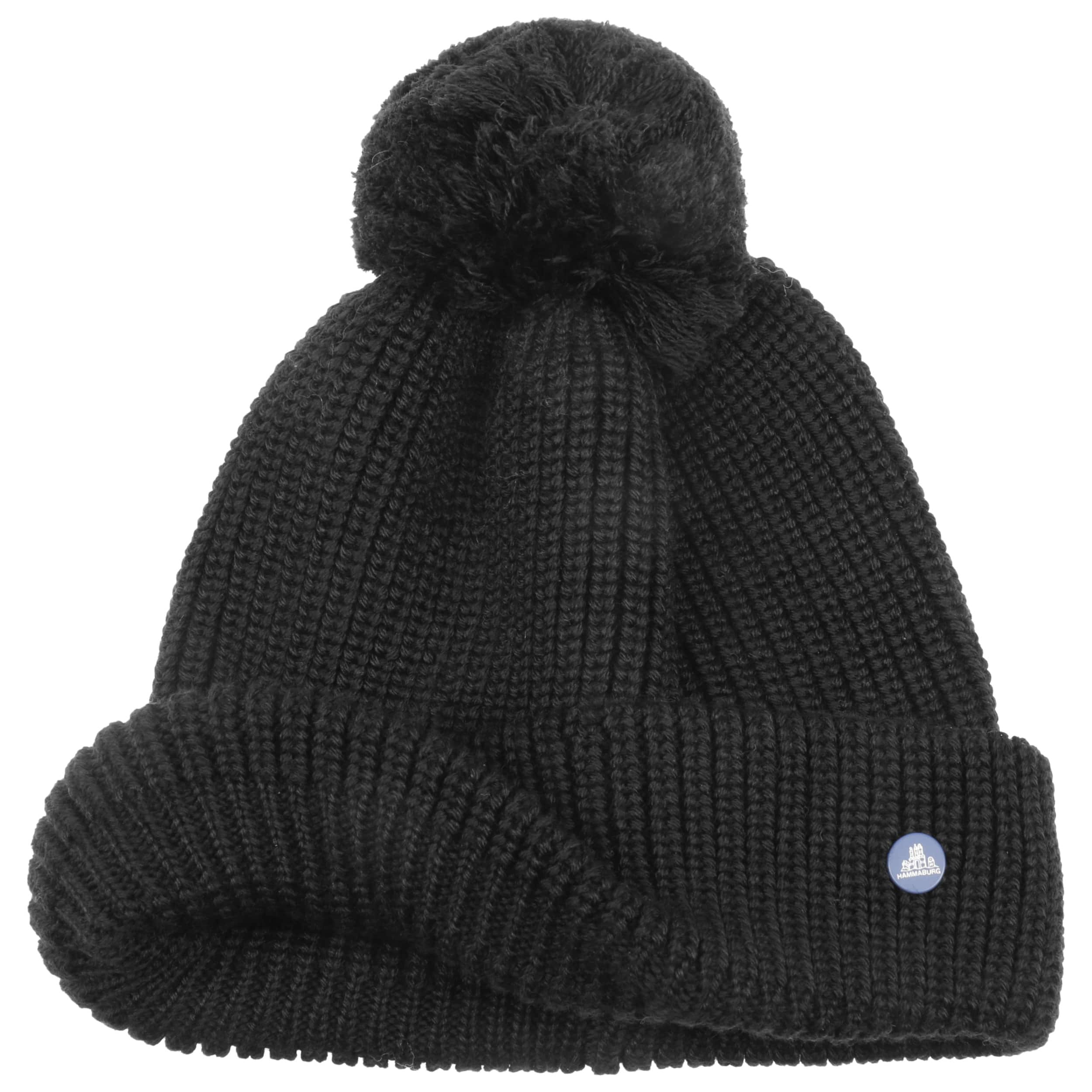 mens black wooly hat