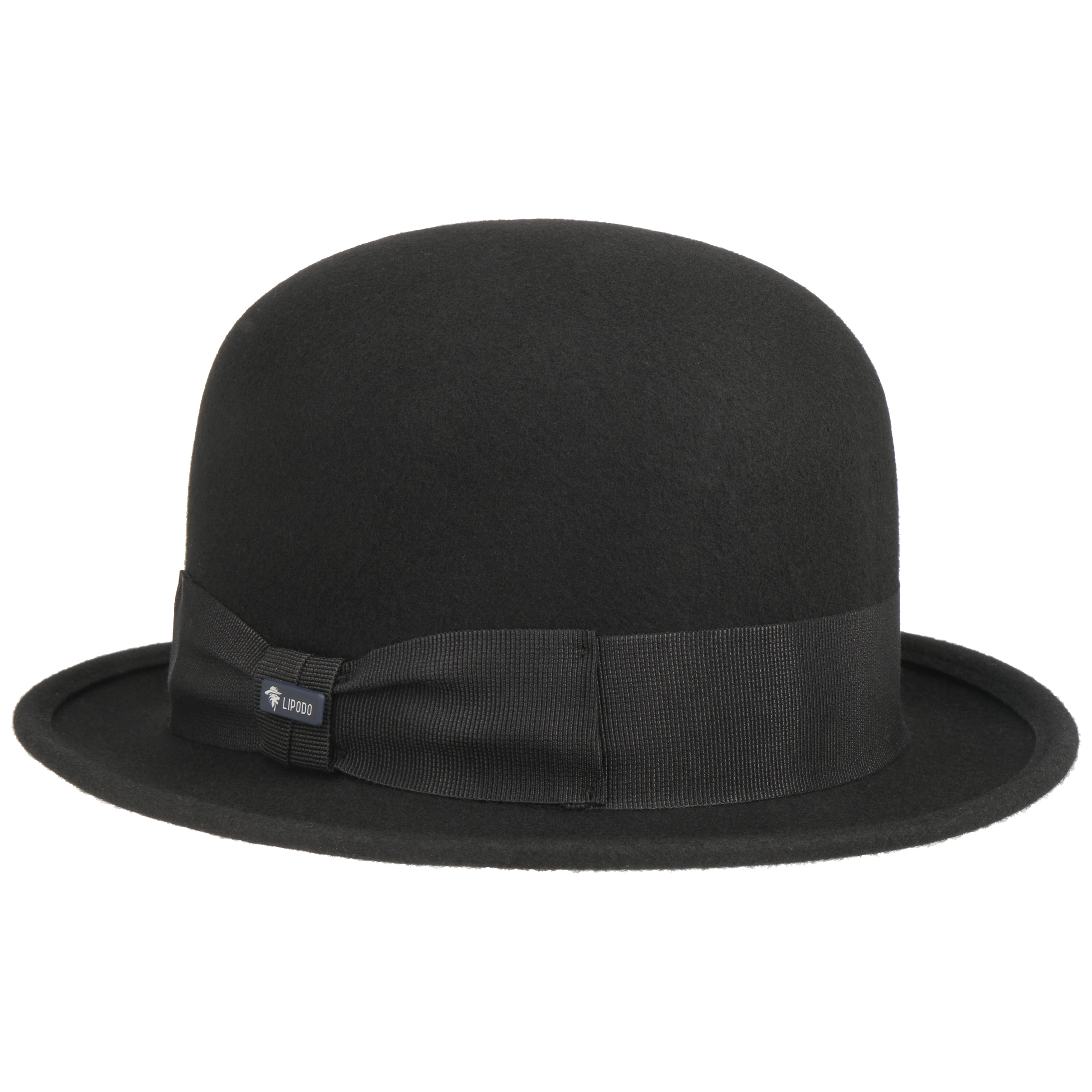 black felt bowler hat